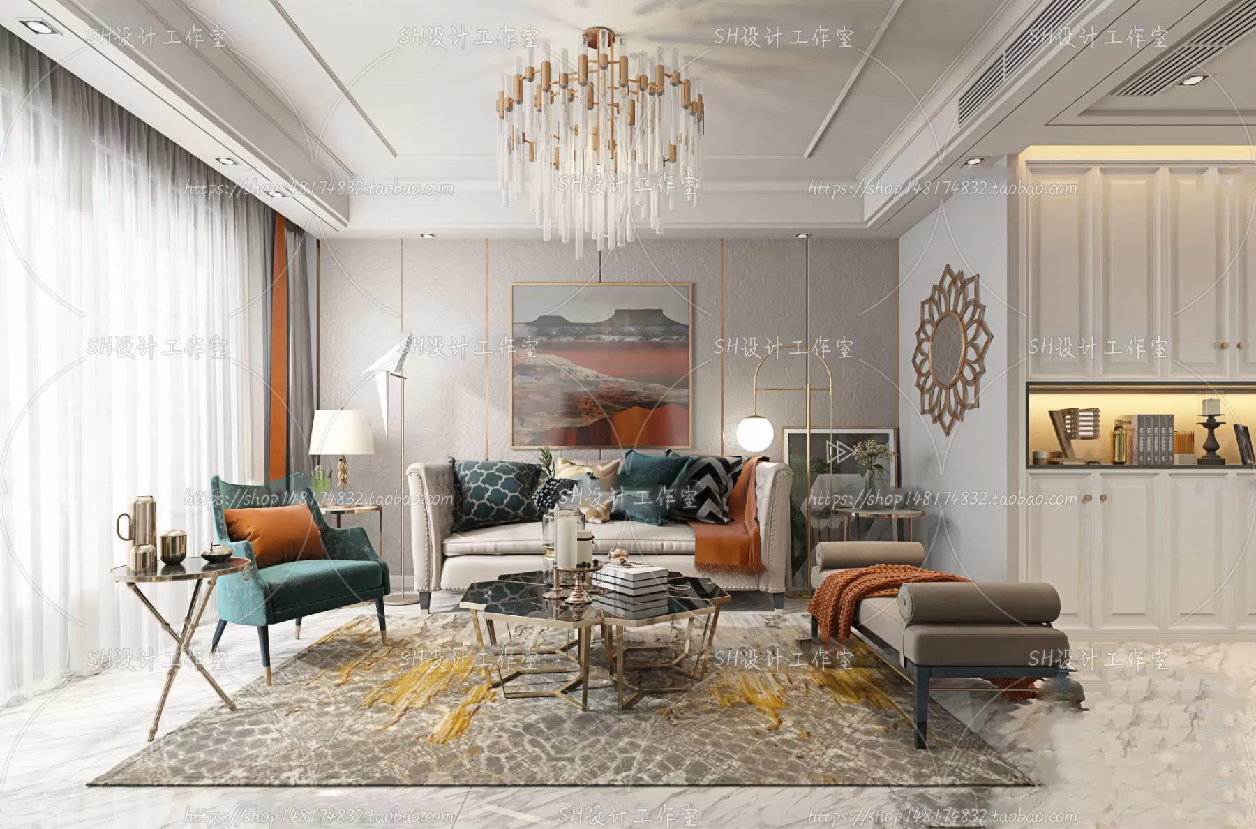 BEDROOM 3D SCENES – VRAY RENDER – 224