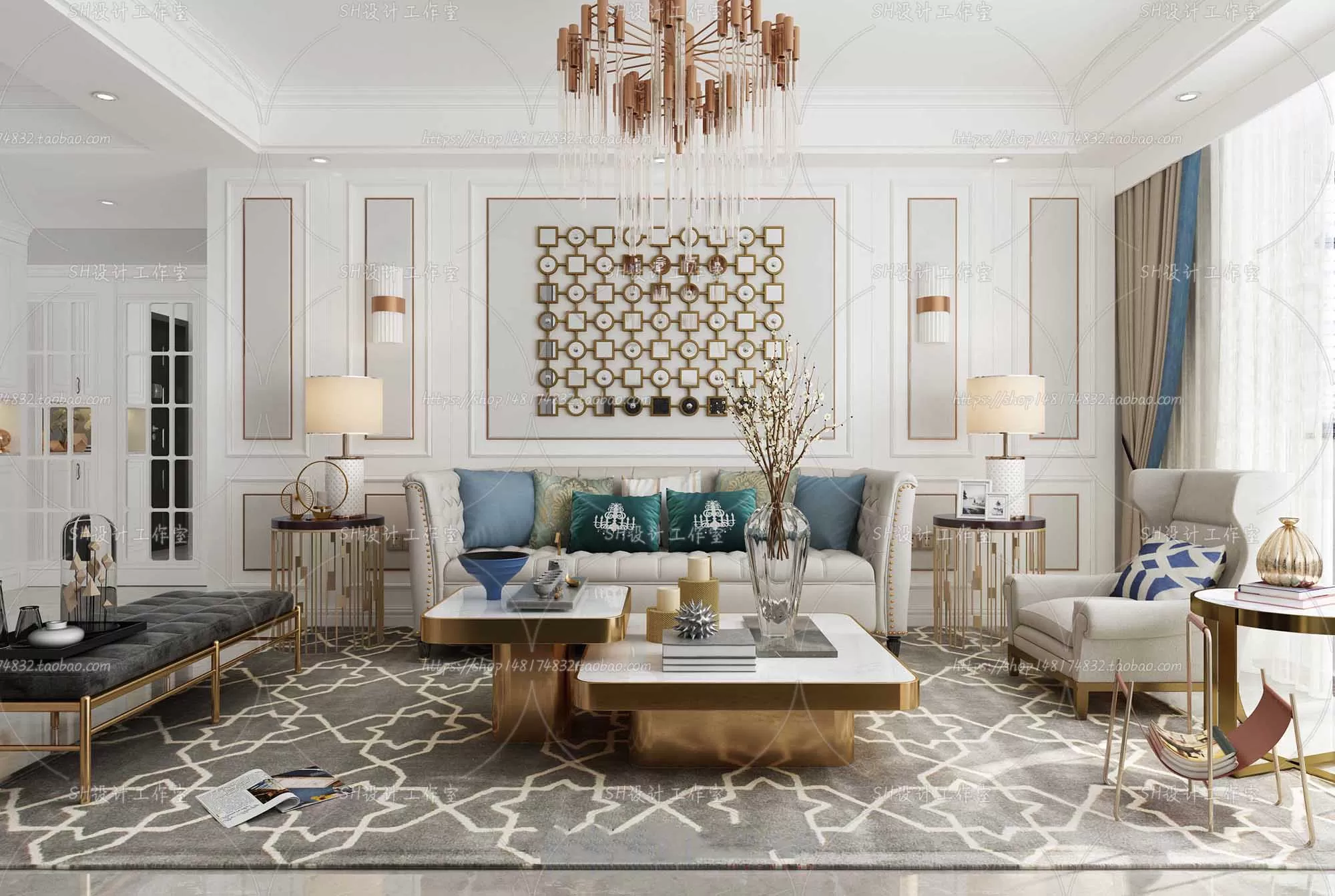 BEDROOM 3D SCENES – VRAY RENDER – 268 BEDROOM 3D SCENES – VRAY RENDER – 268