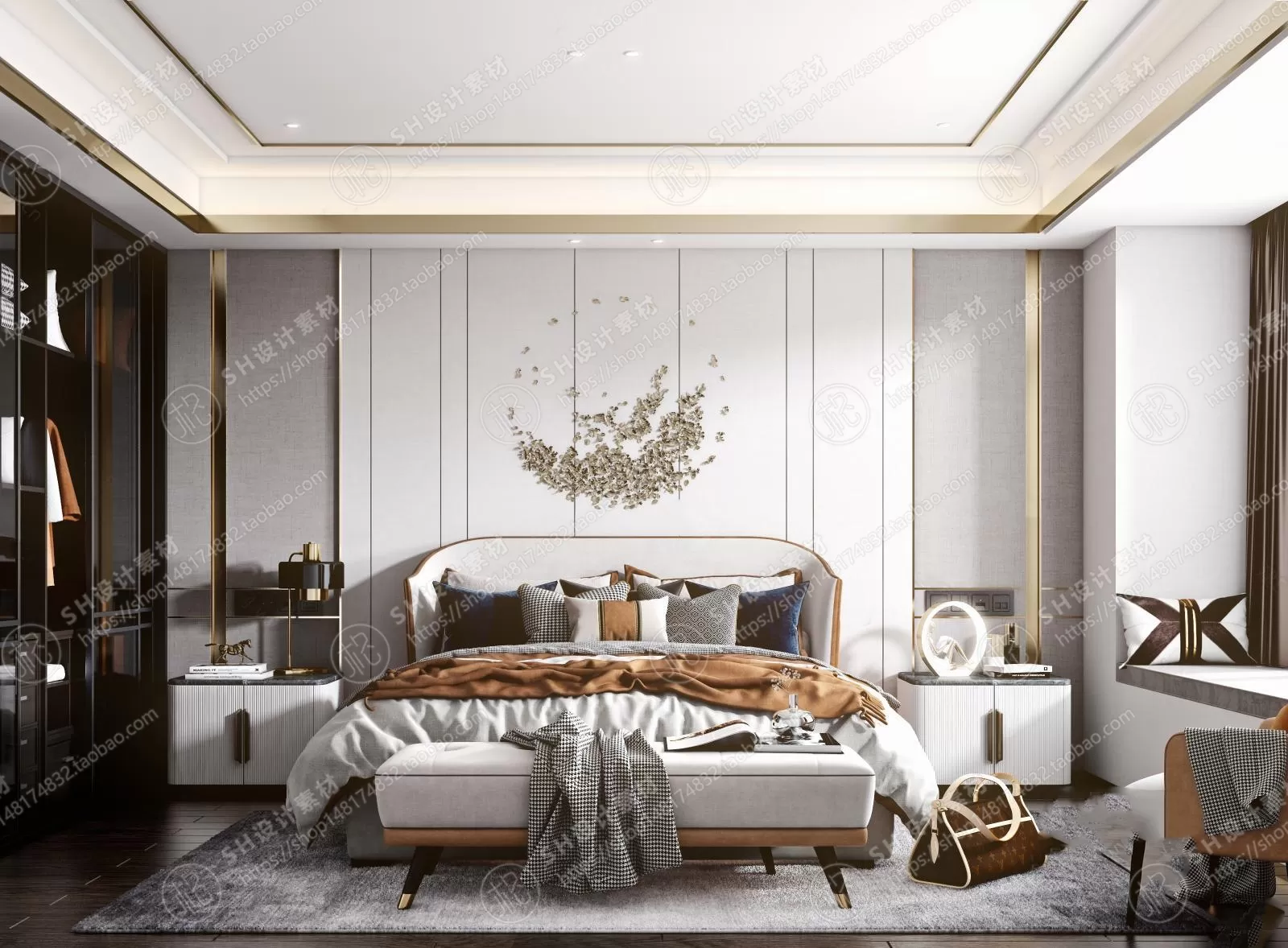 BEDROOM 3D SCENES – VRAY RENDER – 283 BEDROOM 3D SCENES – VRAY RENDER – 283