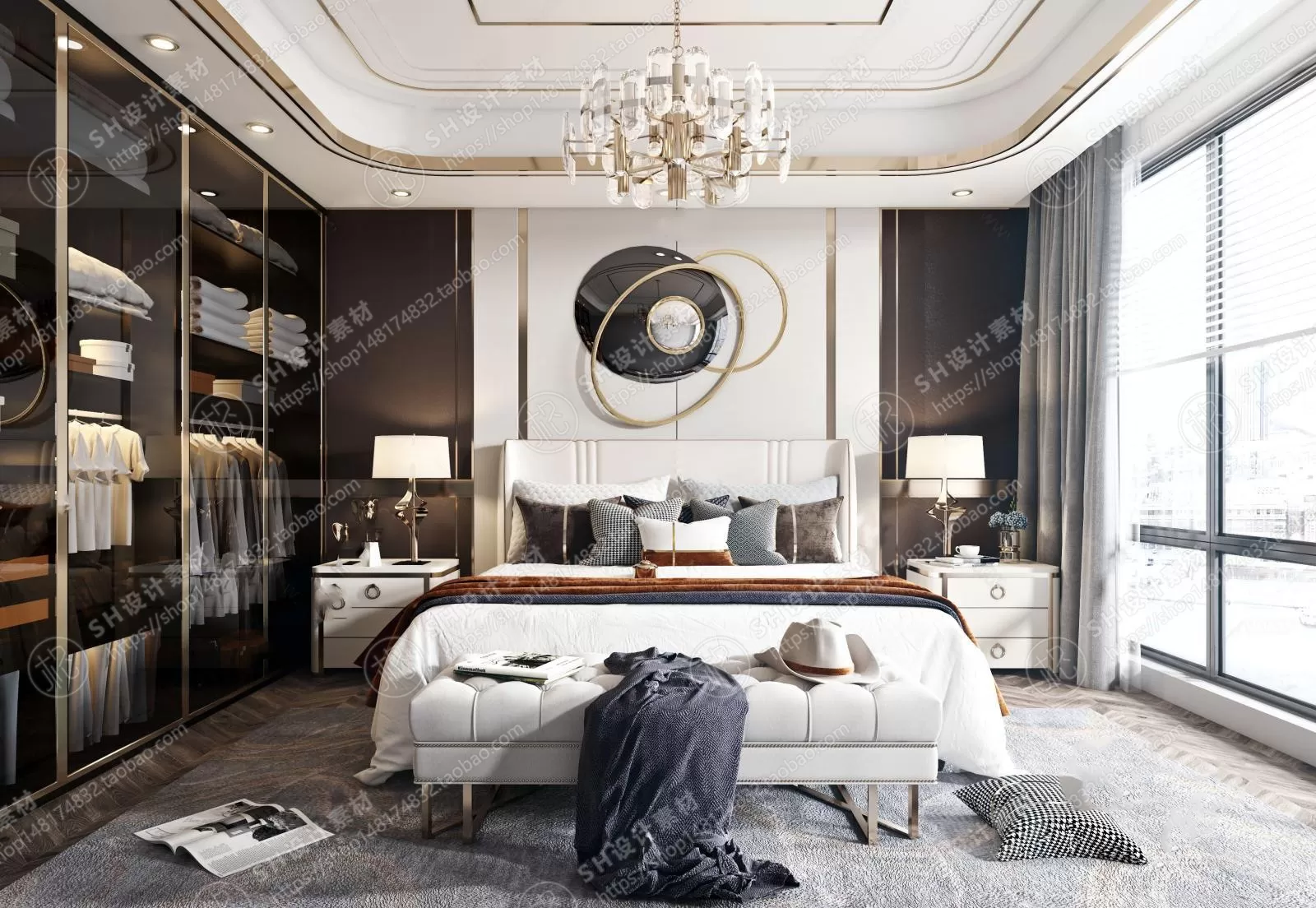 BEDROOM 3D SCENES – VRAY RENDER – 285 BEDROOM 3D SCENES – VRAY RENDER – 285
