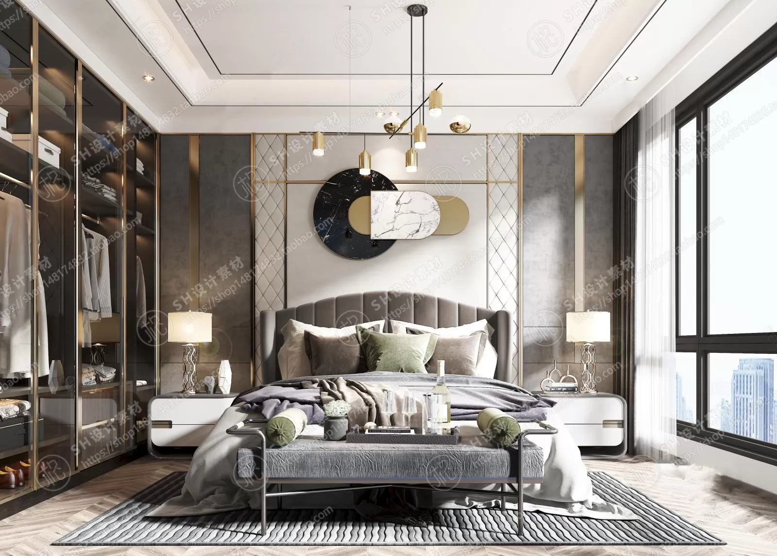 BEDROOM 3D SCENES – VRAY RENDER – 286 BEDROOM 3D SCENES – VRAY RENDER – 286