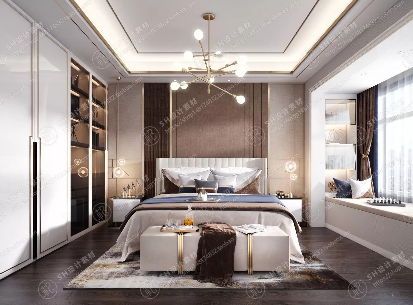 BEDROOM 3D SCENES – VRAY RENDER – 288 BEDROOM 3D SCENES – VRAY RENDER – 288