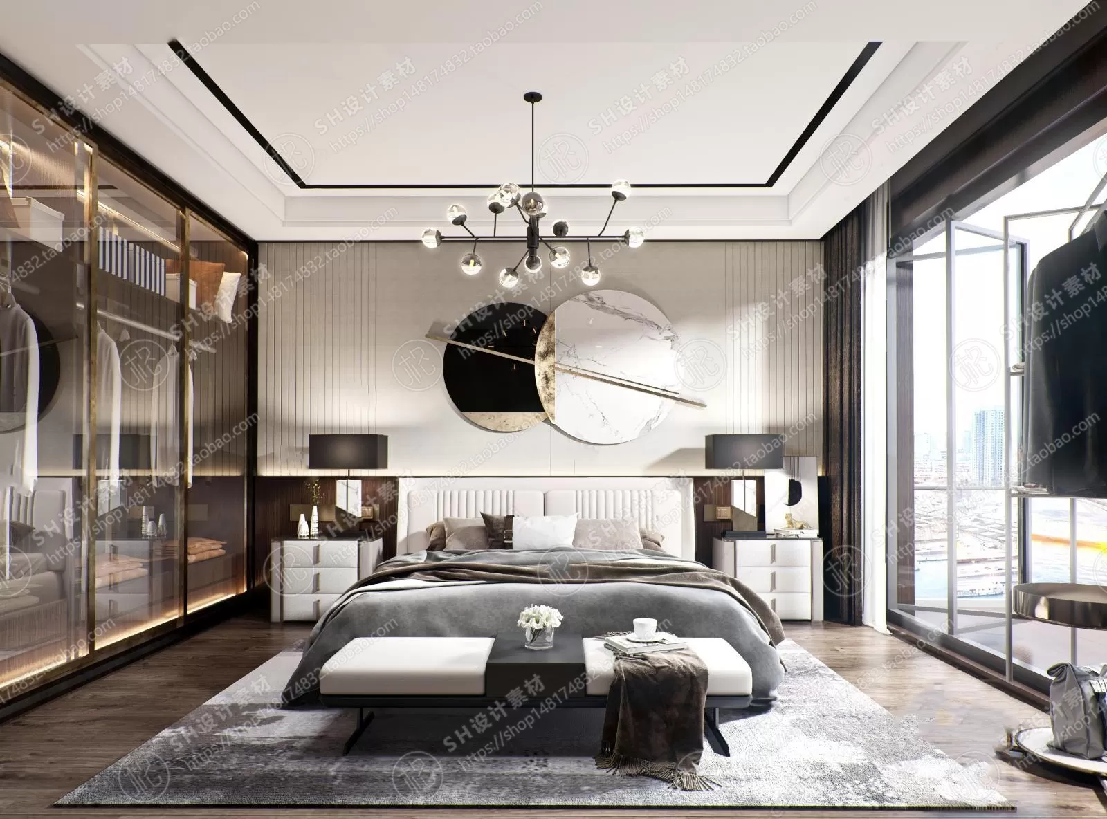 BEDROOM 3D SCENES – VRAY RENDER – 291 BEDROOM 3D SCENES – VRAY RENDER – 291