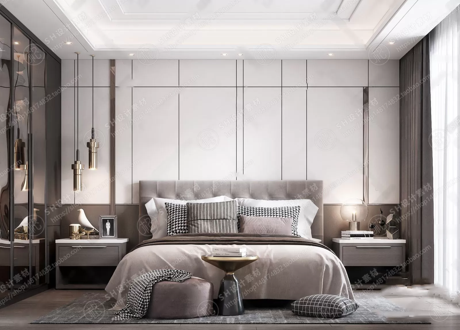 BEDROOM 3D SCENES – VRAY RENDER – 297 BEDROOM 3D SCENES – VRAY RENDER – 297