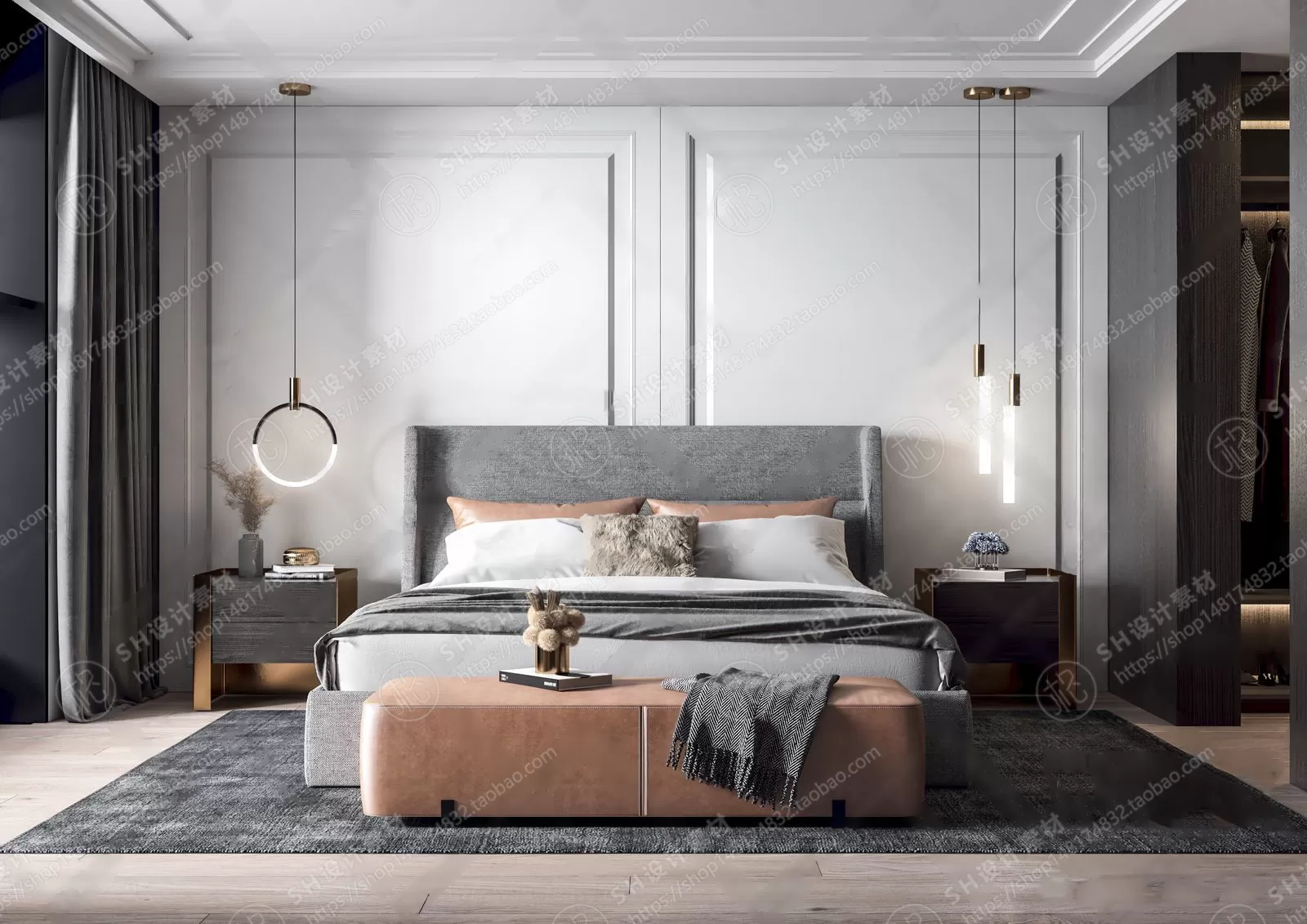 BEDROOM 3D SCENES – VRAY RENDER – 298 BEDROOM 3D SCENES – VRAY RENDER – 298