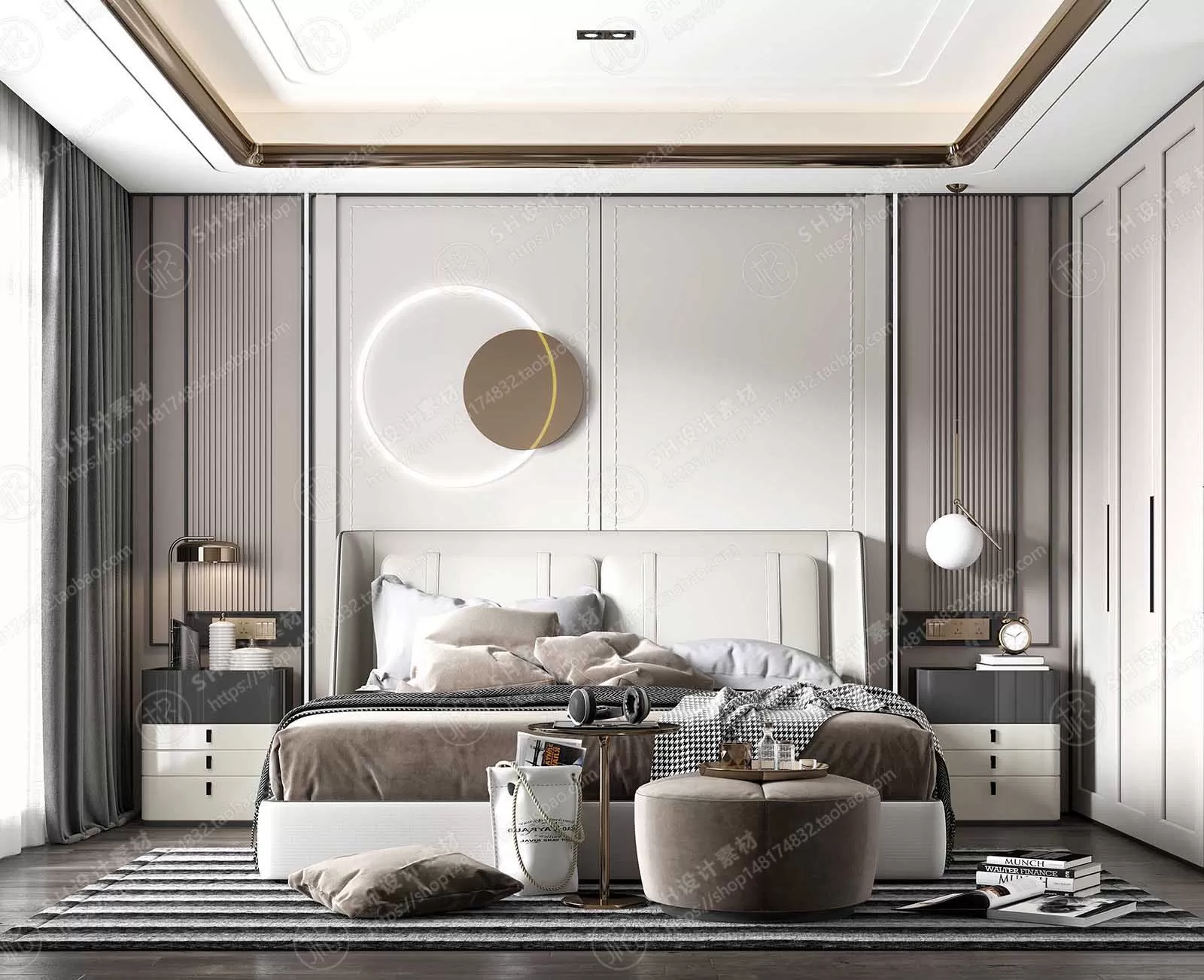 BEDROOM 3D SCENES – VRAY RENDER – 307 BEDROOM 3D SCENES – VRAY RENDER – 307