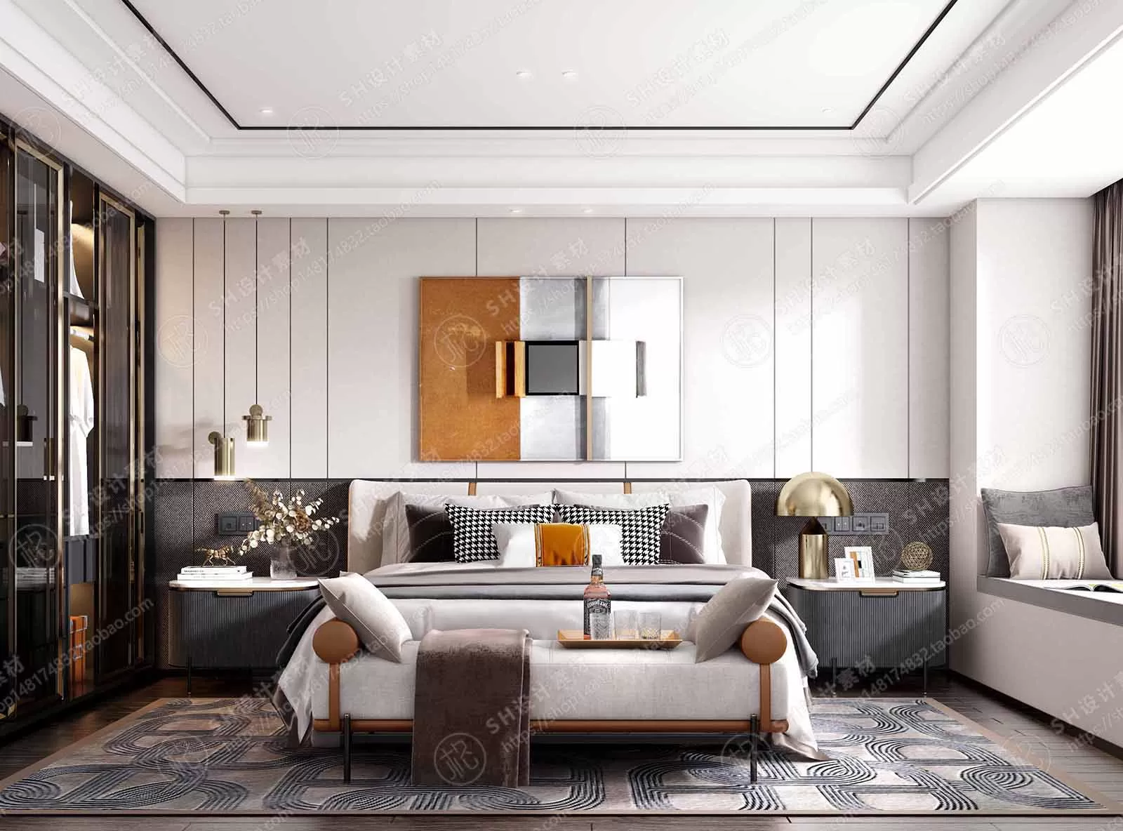 BEDROOM 3D SCENES – VRAY RENDER – 310 BEDROOM 3D SCENES – VRAY RENDER – 310