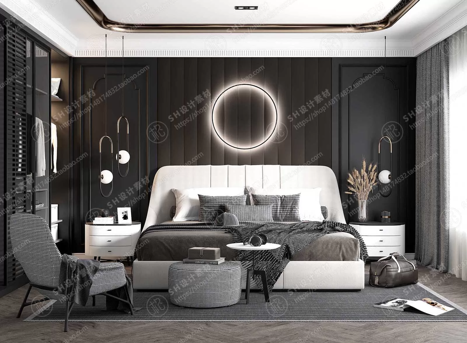 BEDROOM 3D SCENES – VRAY RENDER – 311 BEDROOM 3D SCENES – VRAY RENDER – 311