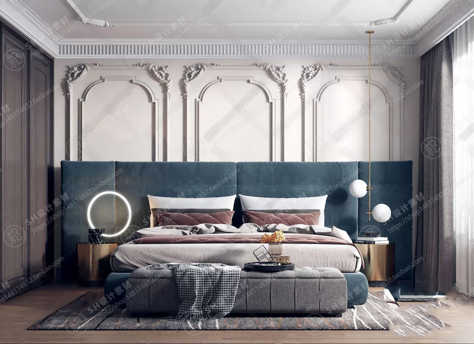 BEDROOM 3D SCENES – VRAY RENDER – 312 BEDROOM 3D SCENES – VRAY RENDER – 312