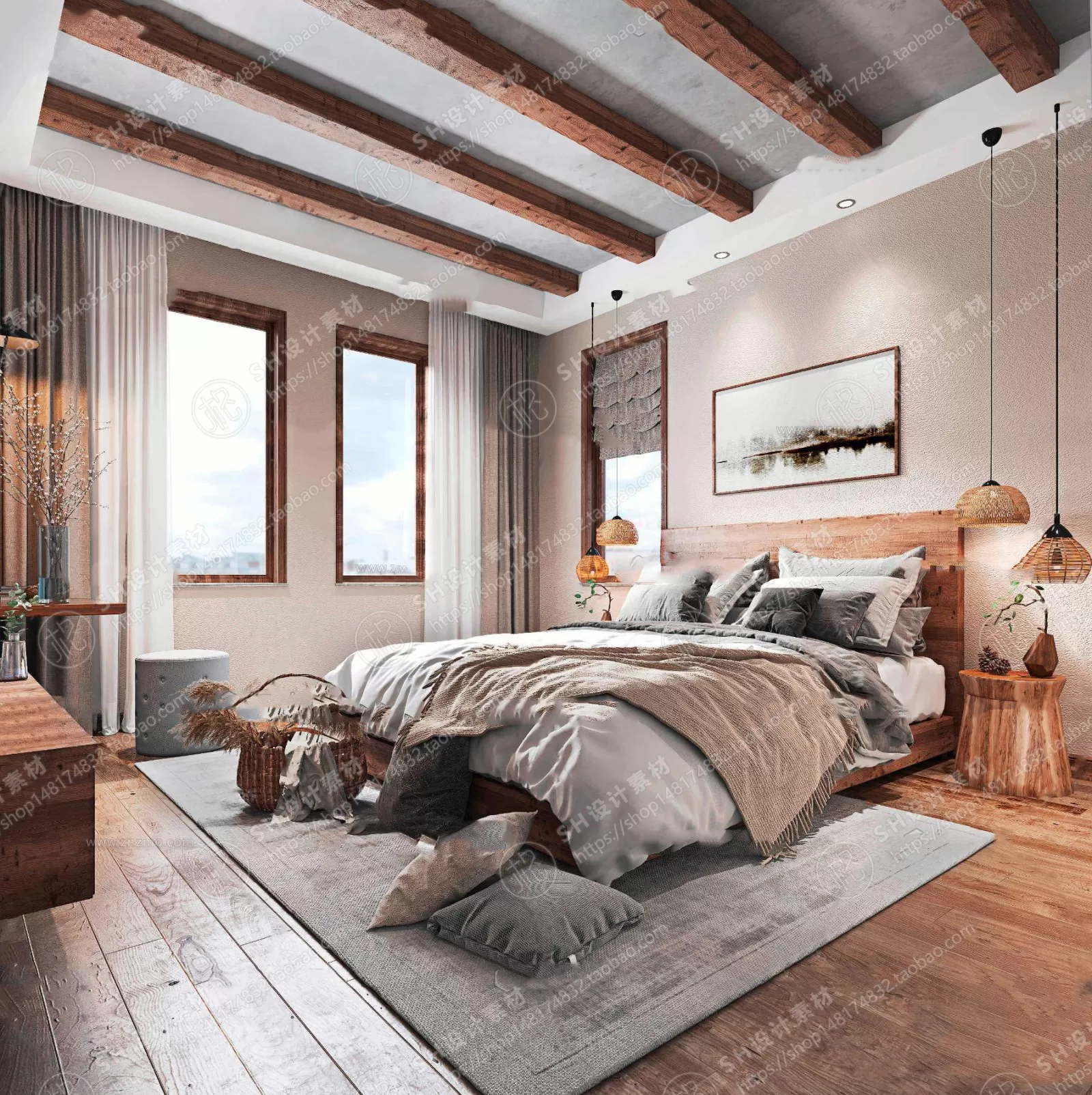 BEDROOM 3D SCENES – VRAY RENDER – 313 BEDROOM 3D SCENES – VRAY RENDER – 313