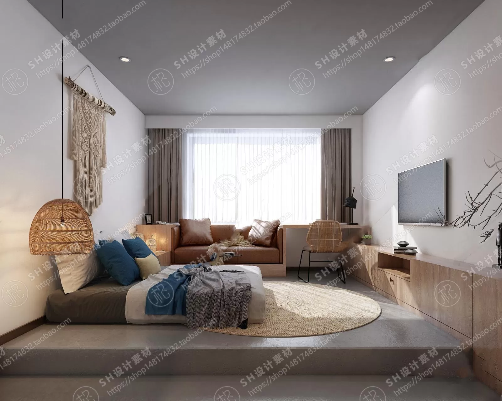 BEDROOM 3D SCENES – VRAY RENDER – 332 BEDROOM 3D SCENES – VRAY RENDER – 332