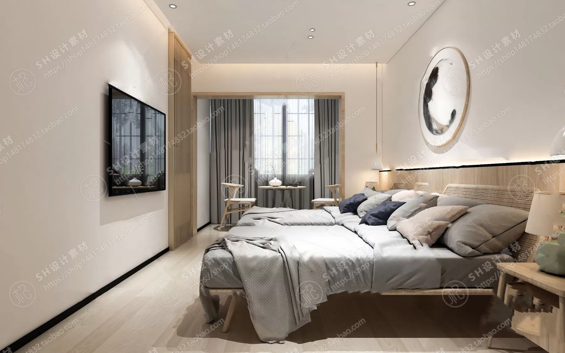 BEDROOM 3D SCENES – VRAY RENDER – 342 BEDROOM 3D SCENES – VRAY RENDER – 342