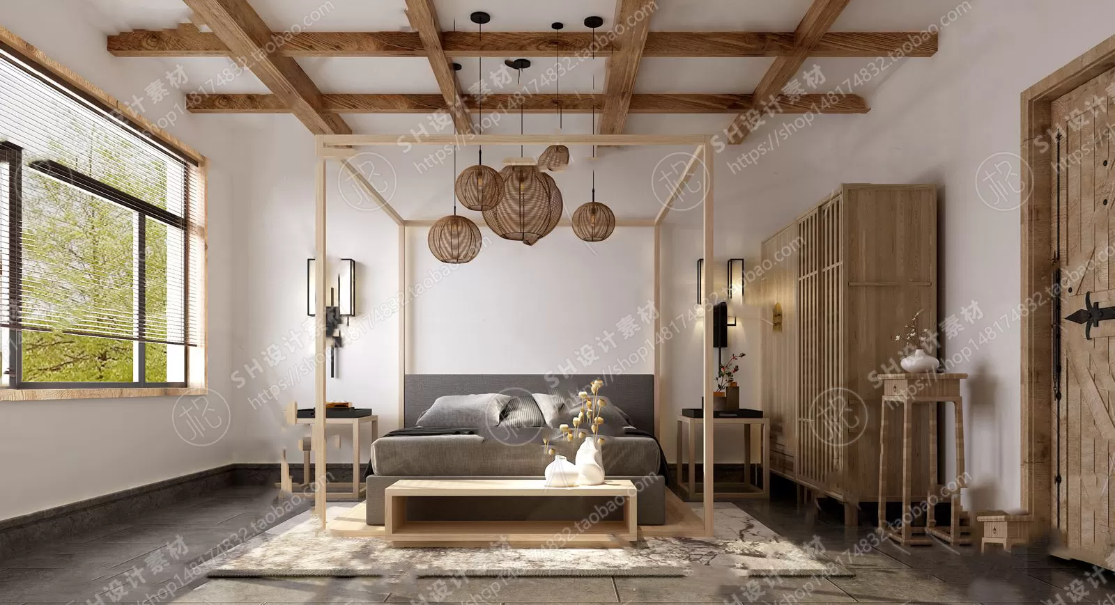 BEDROOM 3D SCENES – VRAY RENDER – 343 BEDROOM 3D SCENES – VRAY RENDER – 343