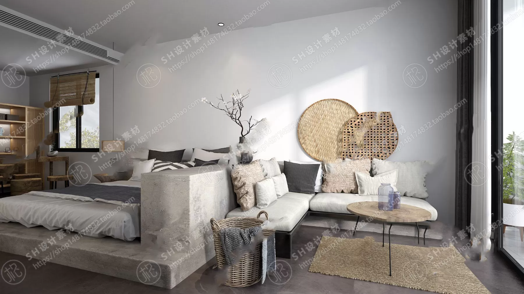 BEDROOM 3D SCENES – VRAY RENDER – 344 BEDROOM 3D SCENES – VRAY RENDER – 344