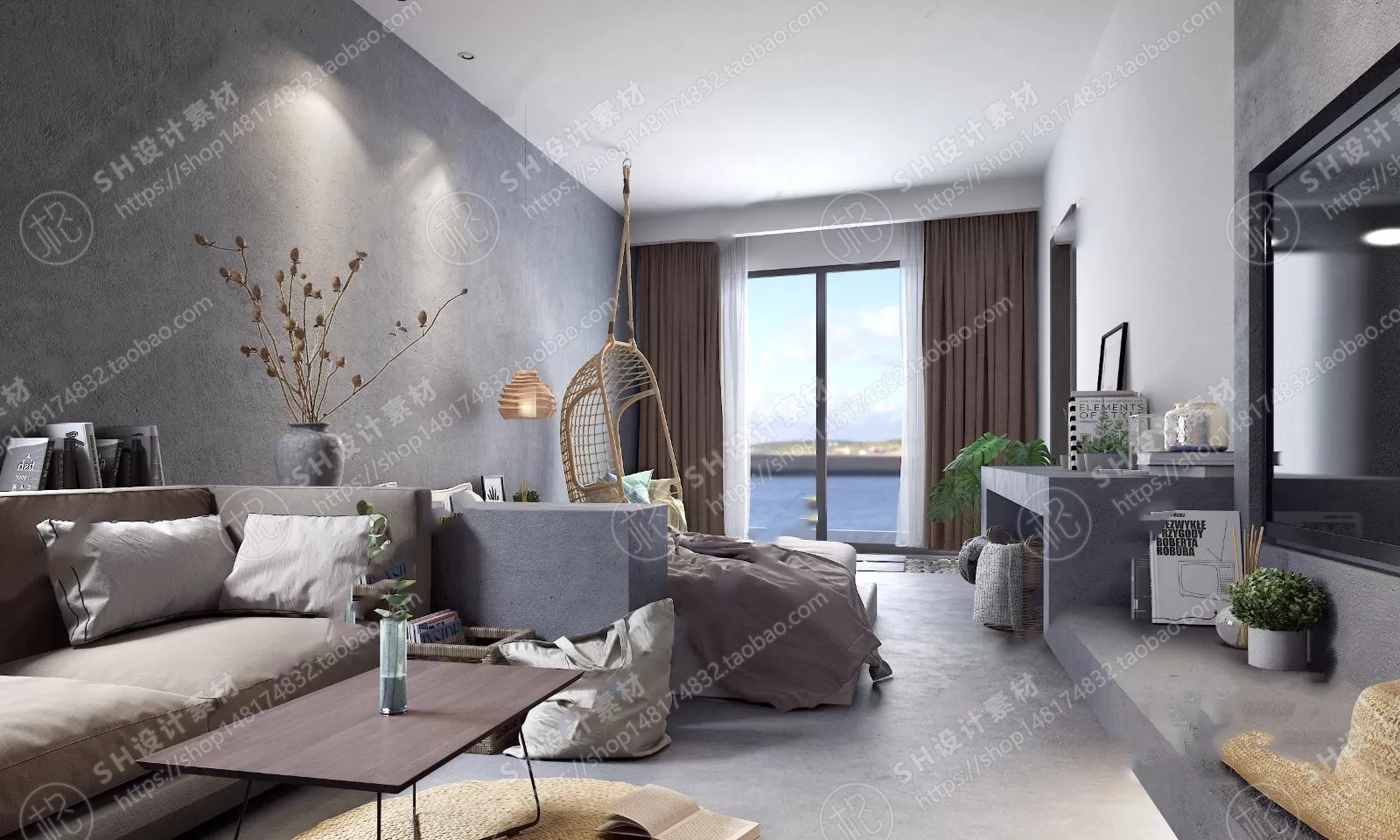 BEDROOM 3D SCENES – VRAY RENDER – 347 BEDROOM 3D SCENES – VRAY RENDER – 347