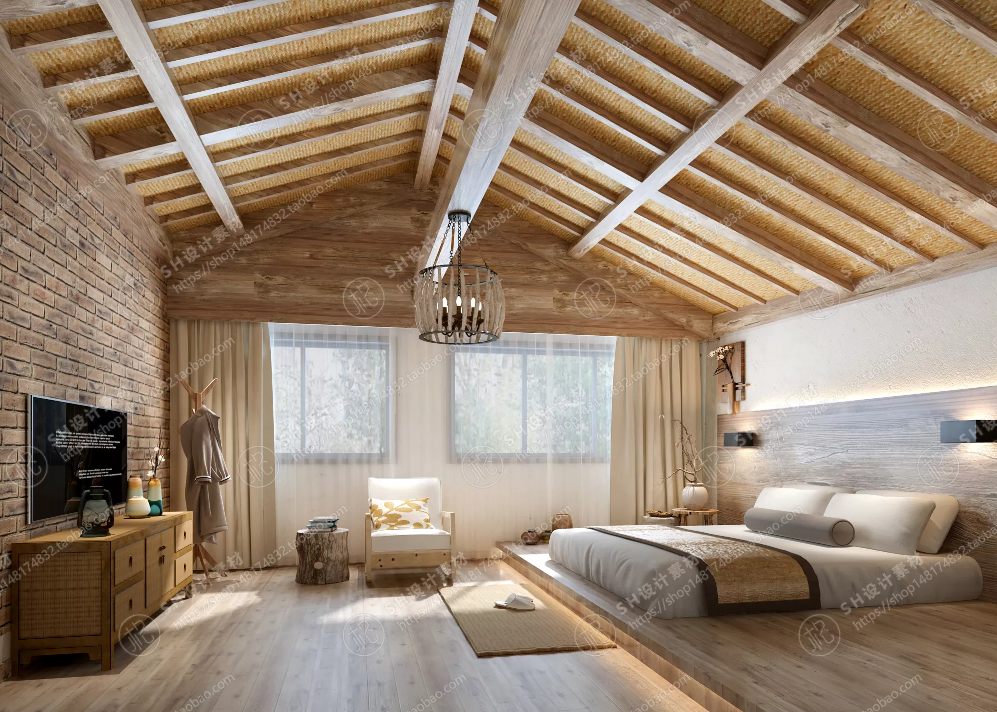 BEDROOM 3D SCENES – VRAY RENDER – 348 BEDROOM 3D SCENES – VRAY RENDER – 348