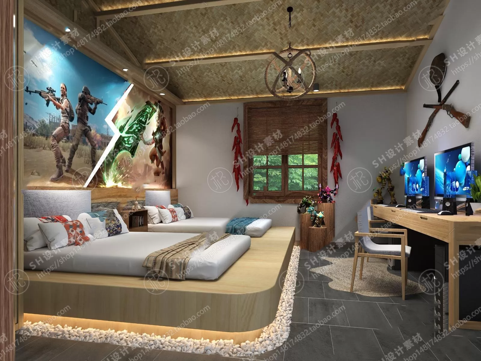 BEDROOM 3D SCENES – VRAY RENDER – 349 BEDROOM 3D SCENES – VRAY RENDER – 349