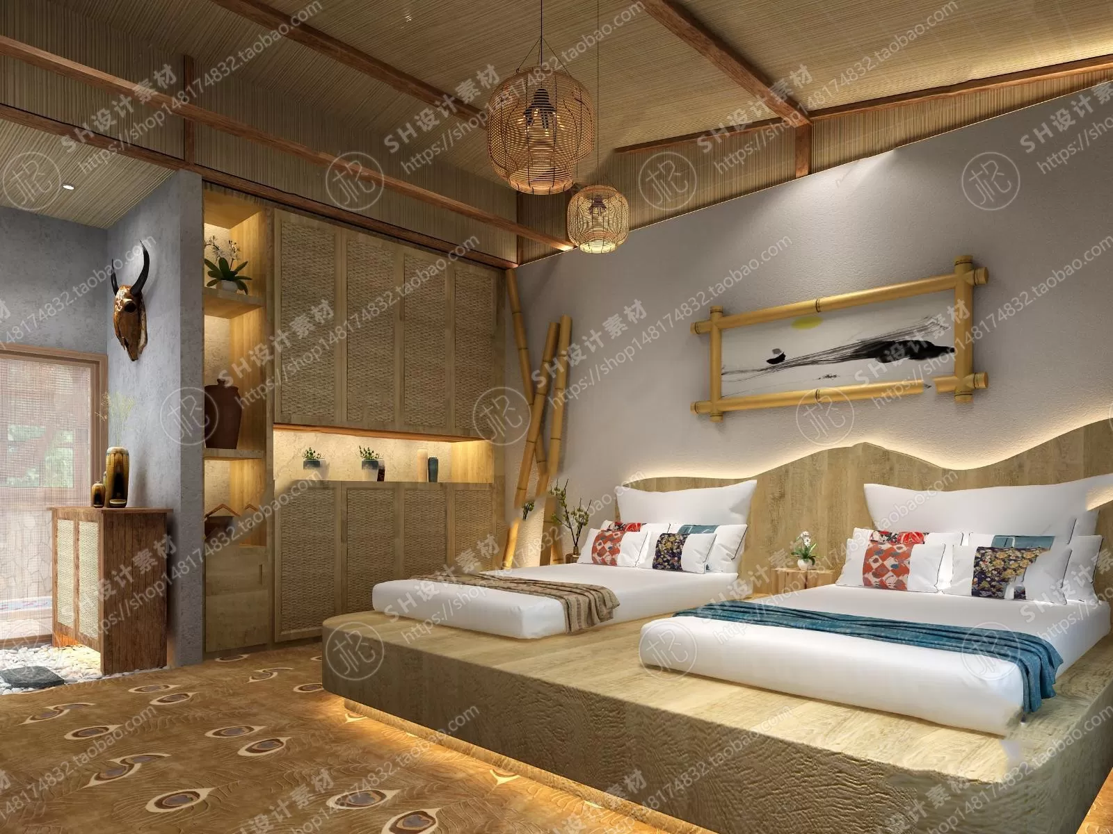 BEDROOM 3D SCENES – VRAY RENDER – 350 BEDROOM 3D SCENES – VRAY RENDER – 350