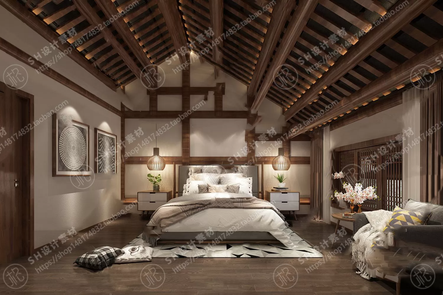 BEDROOM 3D SCENES – VRAY RENDER – 356 BEDROOM 3D SCENES – VRAY RENDER – 356