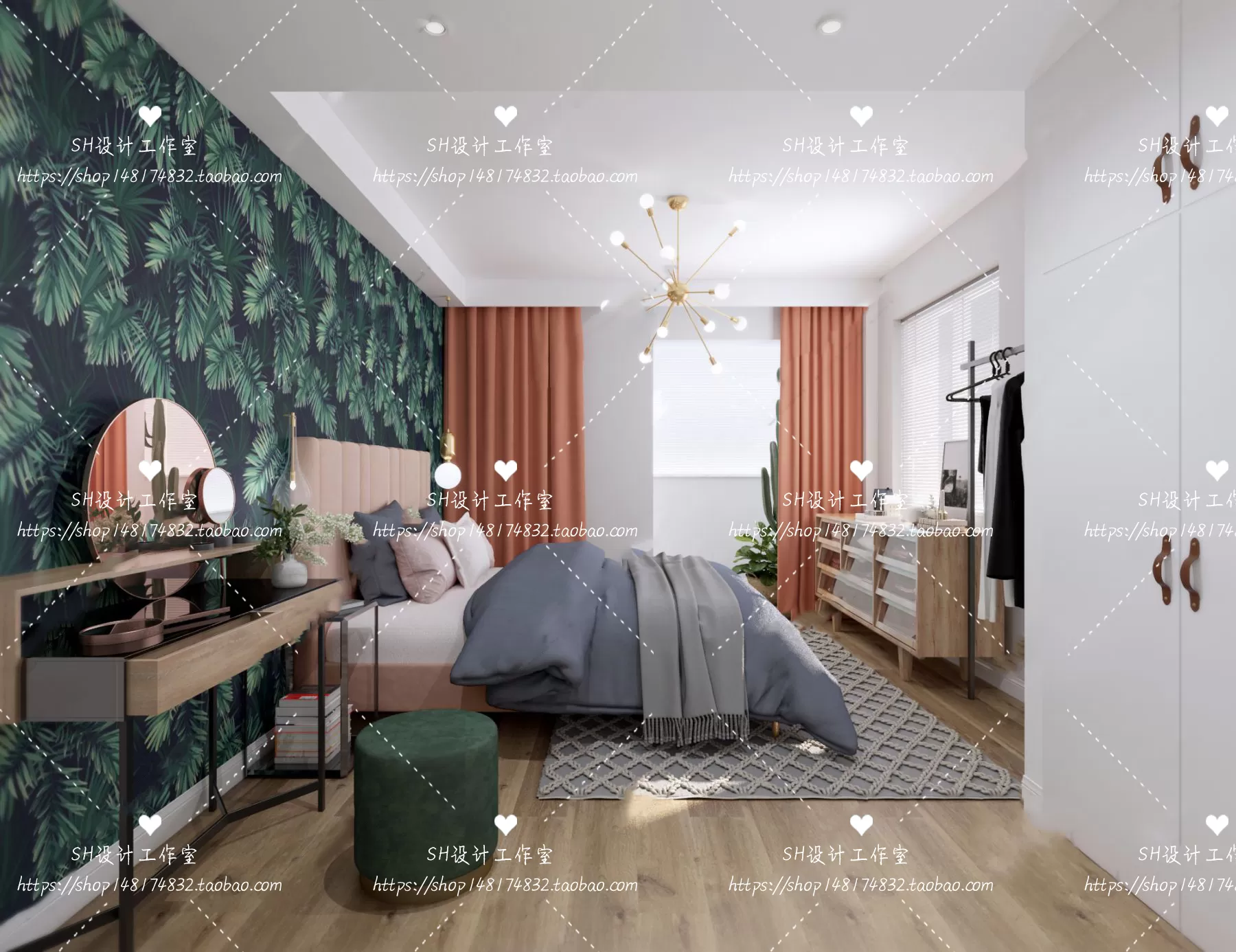 BEDROOM 3D SCENES – VRAY RENDER – 373 BEDROOM 3D SCENES – VRAY RENDER – 373