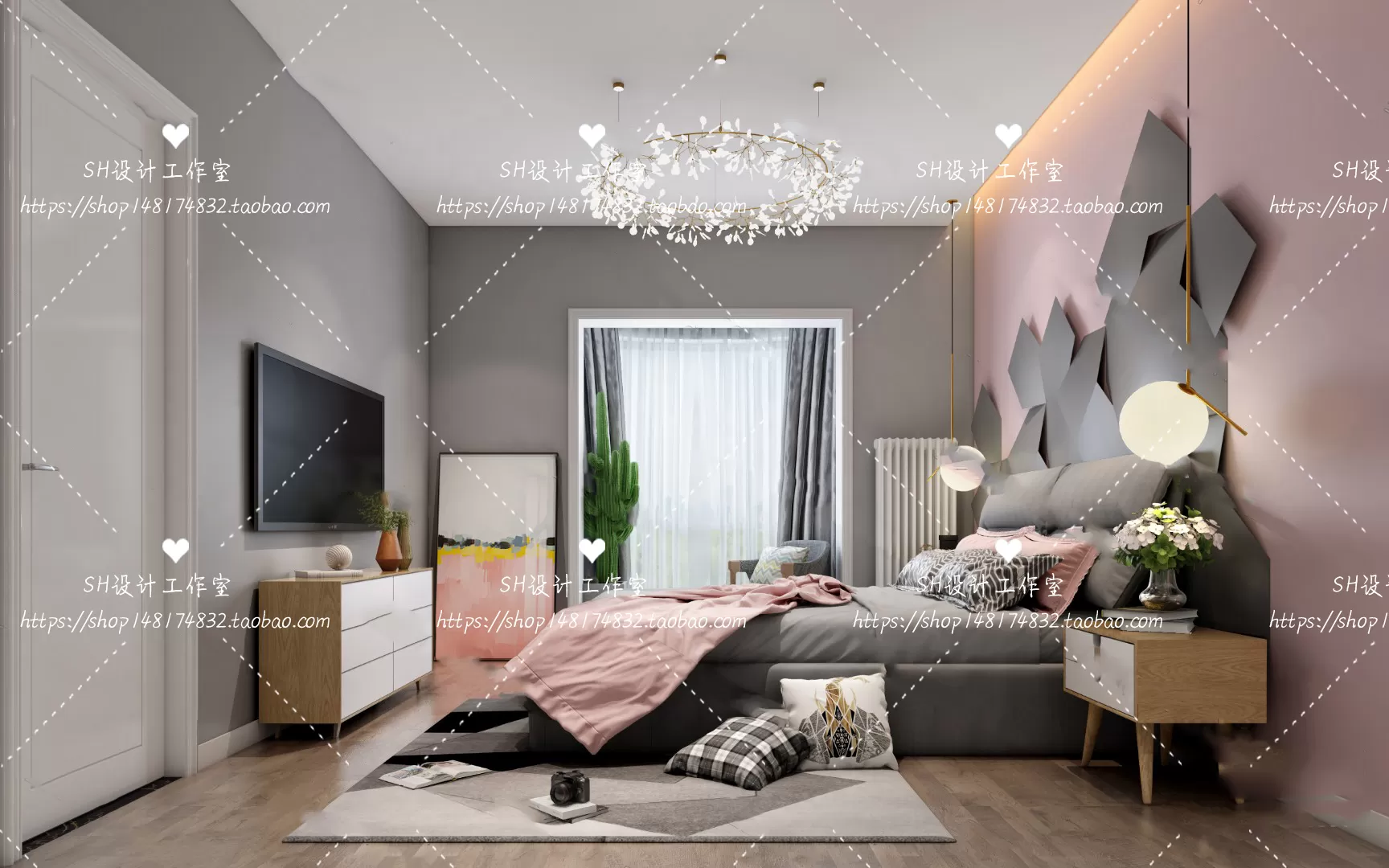 BEDROOM 3D SCENES – VRAY RENDER – 376 BEDROOM 3D SCENES – VRAY RENDER – 376
