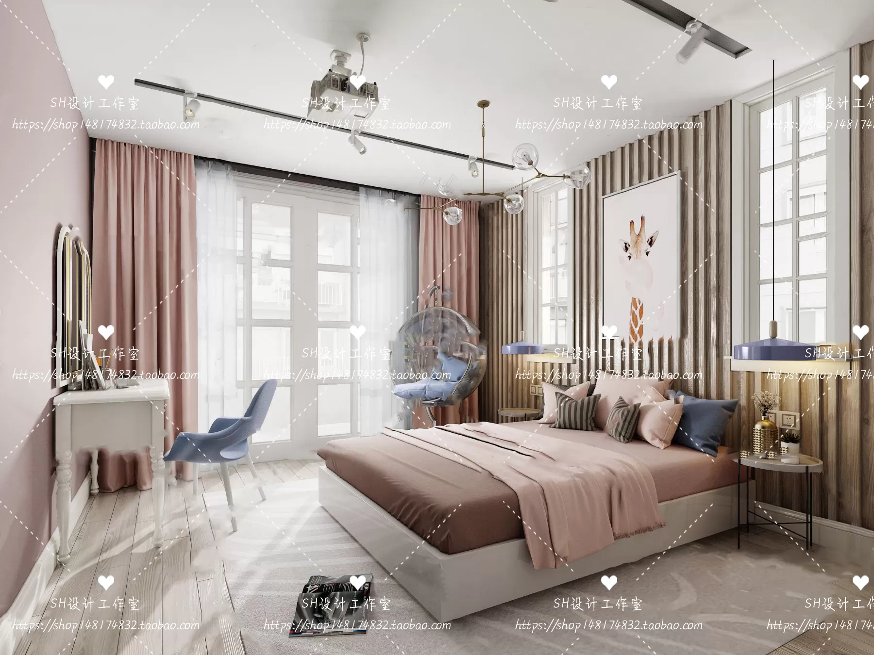 BEDROOM 3D SCENES – VRAY RENDER – 377 BEDROOM 3D SCENES – VRAY RENDER – 377