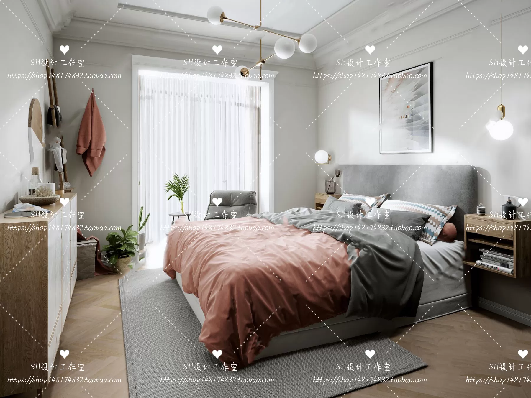BEDROOM 3D SCENES – VRAY RENDER – 378 BEDROOM 3D SCENES – VRAY RENDER – 378