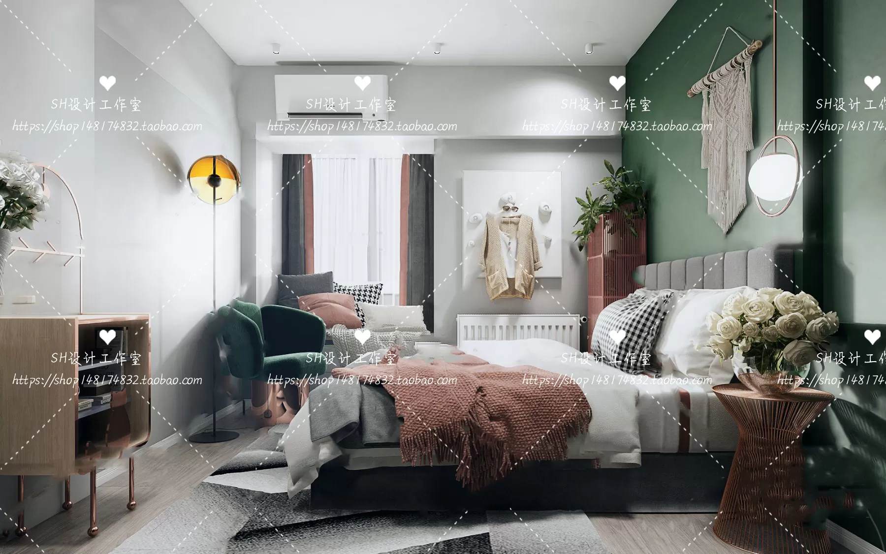 BEDROOM 3D SCENES – VRAY RENDER – 380 BEDROOM 3D SCENES – VRAY RENDER – 380