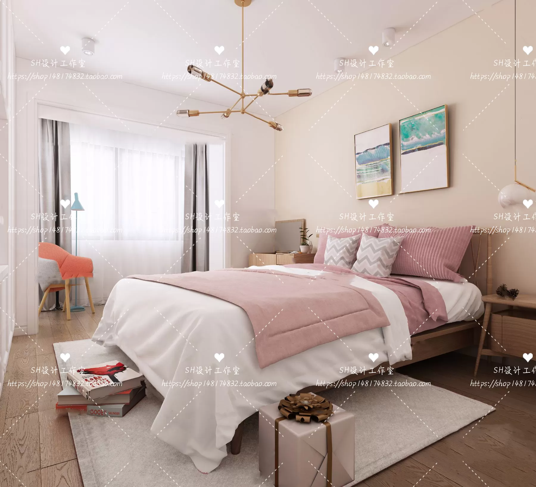 BEDROOM 3D SCENES – VRAY RENDER – 381 BEDROOM 3D SCENES – VRAY RENDER – 381