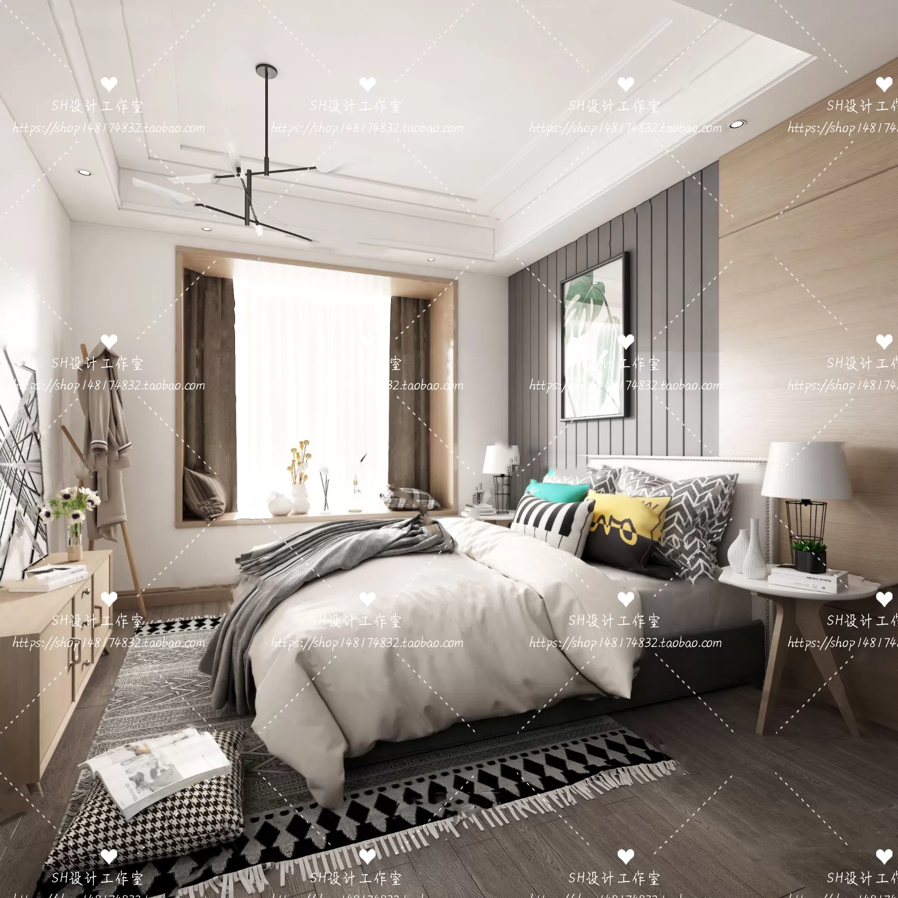 BEDROOM 3D SCENES – VRAY RENDER – 382 BEDROOM 3D SCENES – VRAY RENDER – 382