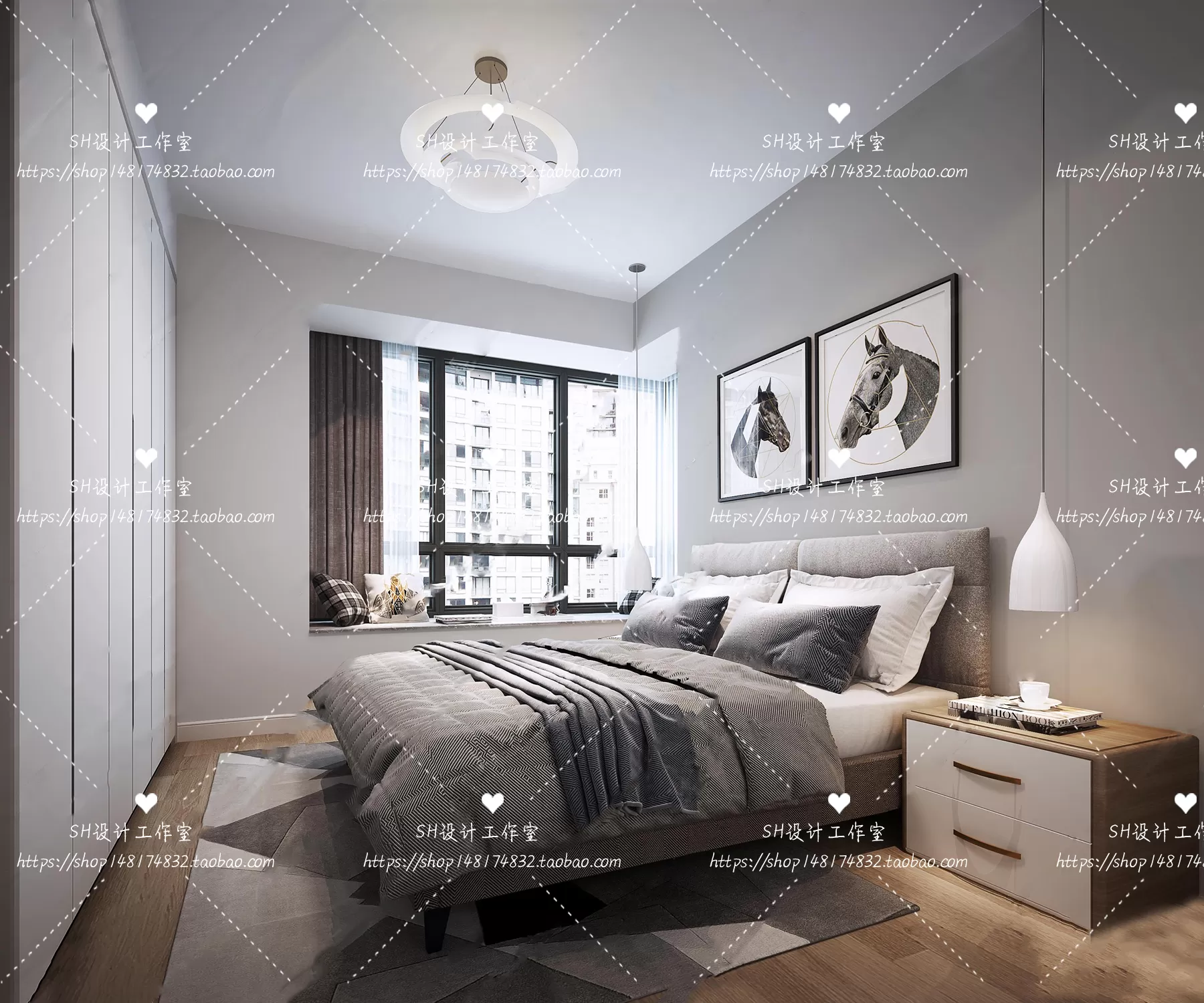 BEDROOM 3D SCENES – VRAY RENDER – 383 BEDROOM 3D SCENES – VRAY RENDER – 383