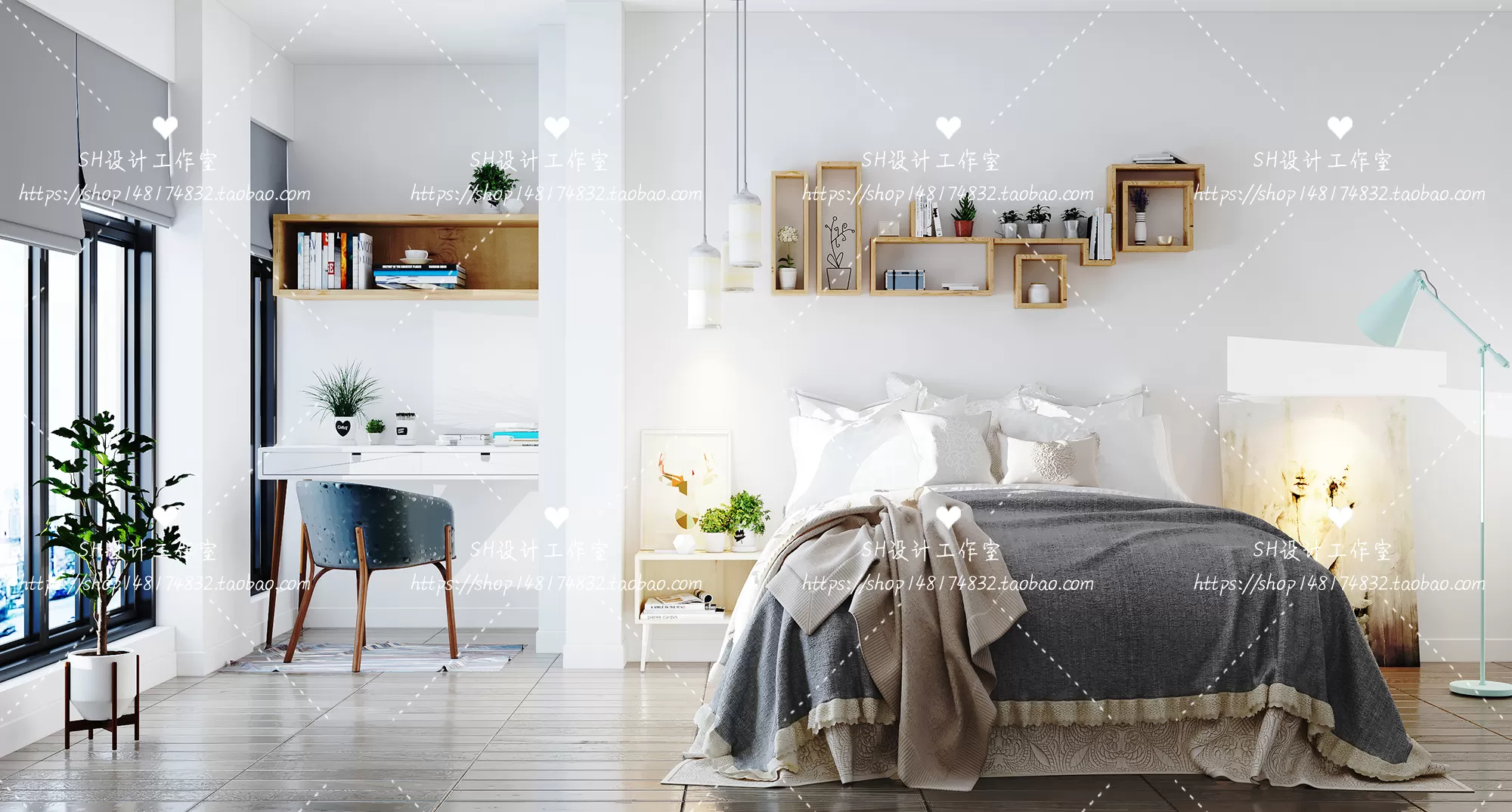 BEDROOM 3D SCENES – VRAY RENDER – 386 BEDROOM 3D SCENES – VRAY RENDER – 386