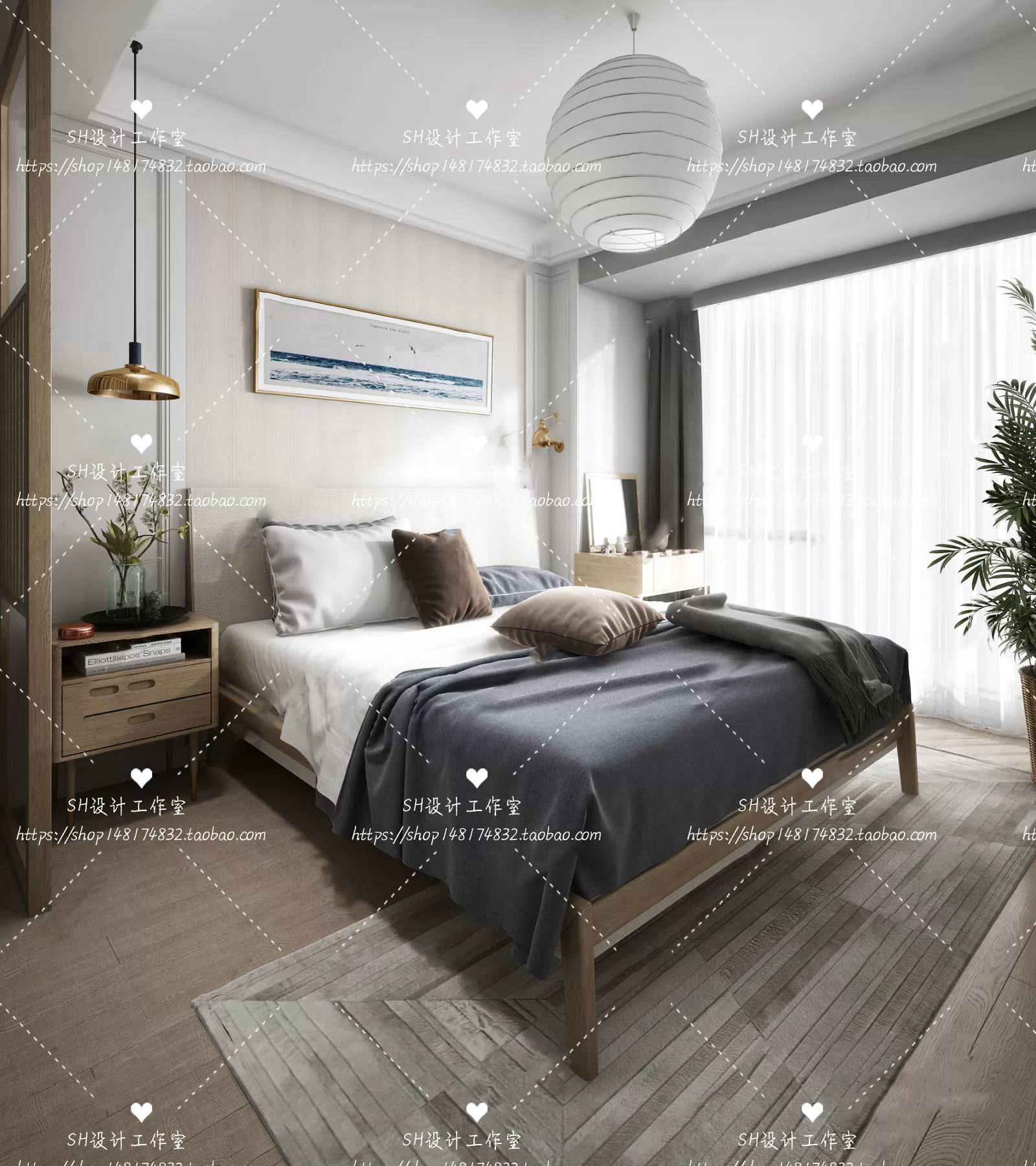 BEDROOM 3D SCENES – VRAY RENDER – 387 BEDROOM 3D SCENES – VRAY RENDER – 387