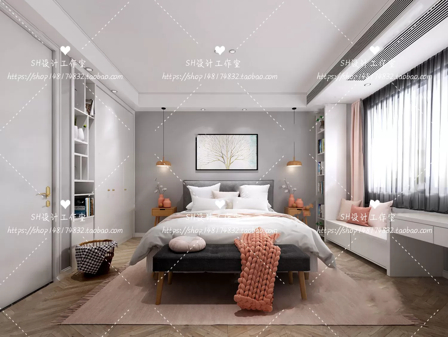 BEDROOM 3D SCENES – VRAY RENDER – 390 BEDROOM 3D SCENES – VRAY RENDER – 390