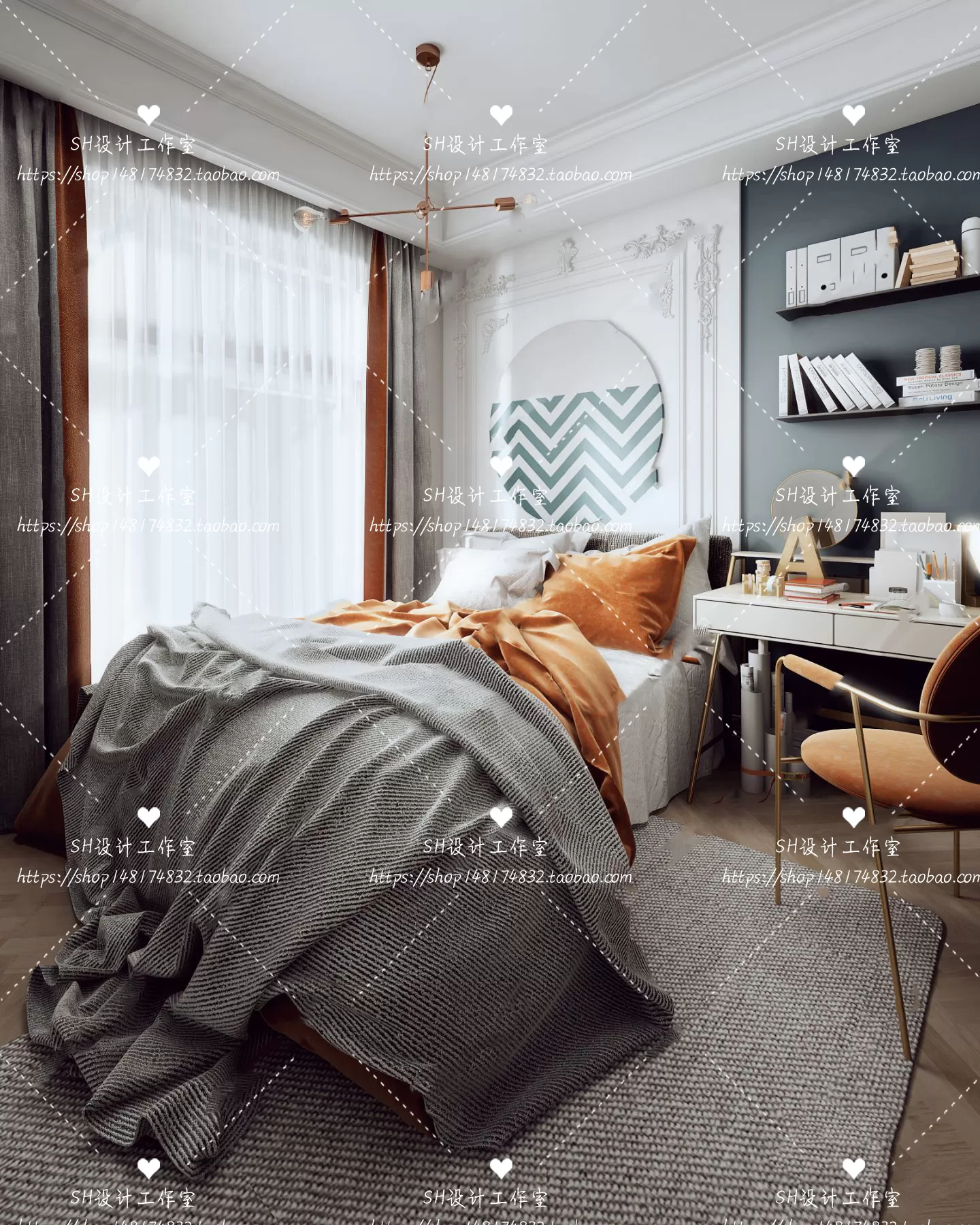 BEDROOM 3D SCENES – VRAY RENDER – 391 BEDROOM 3D SCENES – VRAY RENDER – 391