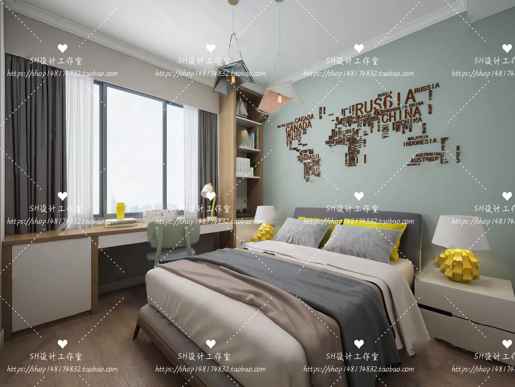 BEDROOM 3D SCENES – VRAY RENDER – 396 BEDROOM 3D SCENES – VRAY RENDER – 396