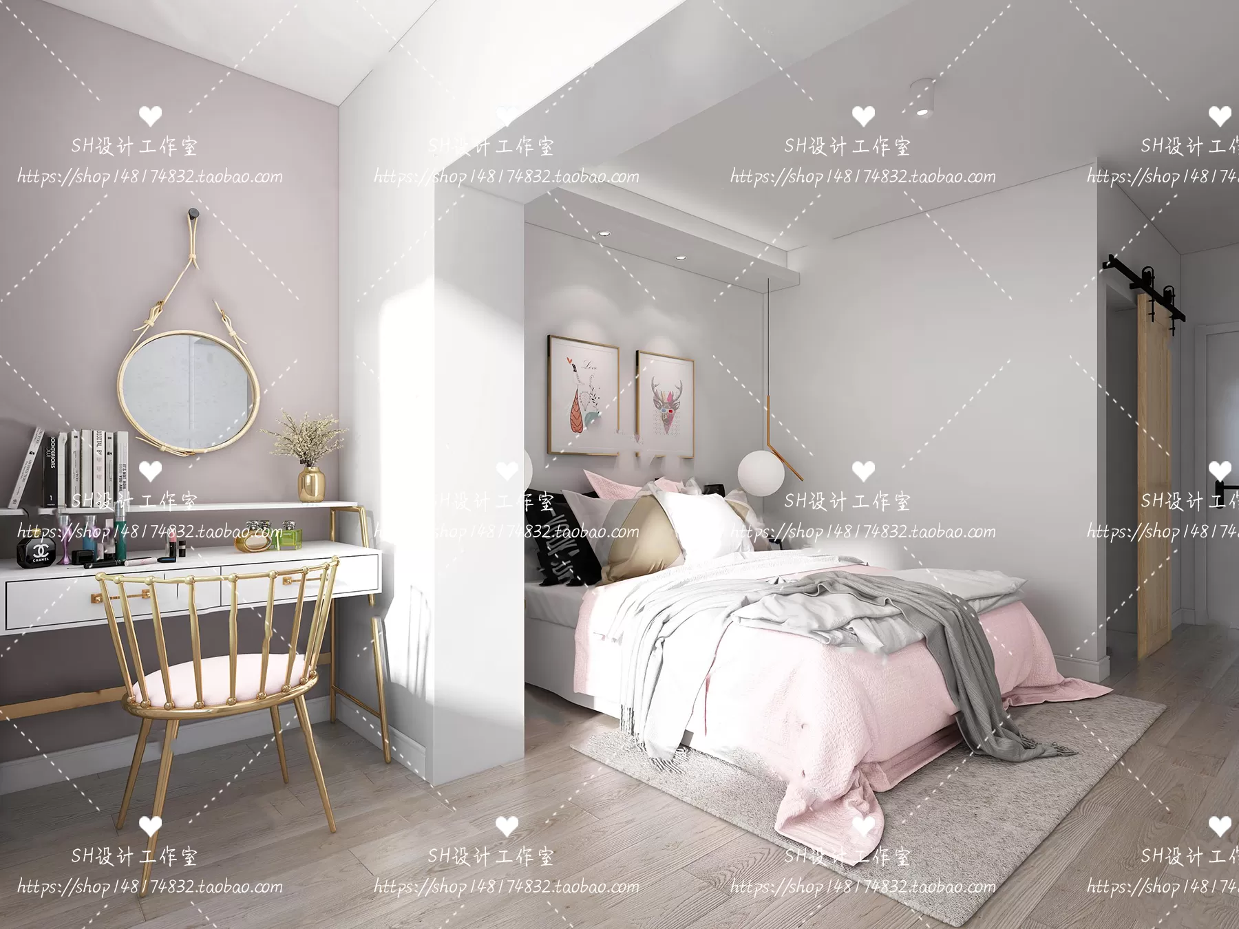 BEDROOM 3D SCENES – VRAY RENDER – 400 BEDROOM 3D SCENES – VRAY RENDER – 400