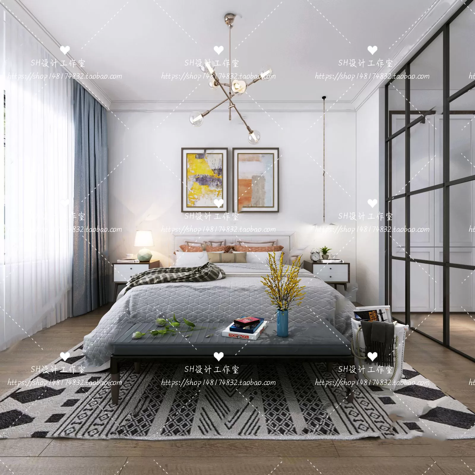 BEDROOM 3D SCENES – VRAY RENDER – 408 BEDROOM 3D SCENES – VRAY RENDER – 408