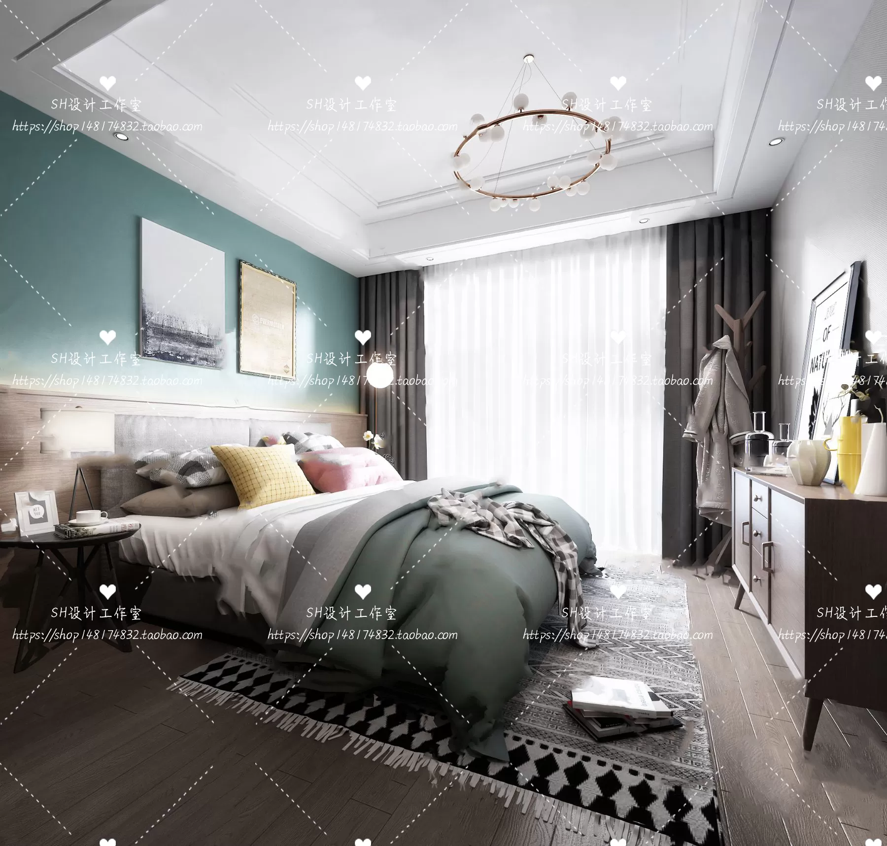 BEDROOM 3D SCENES – VRAY RENDER – 411 BEDROOM 3D SCENES – VRAY RENDER – 411