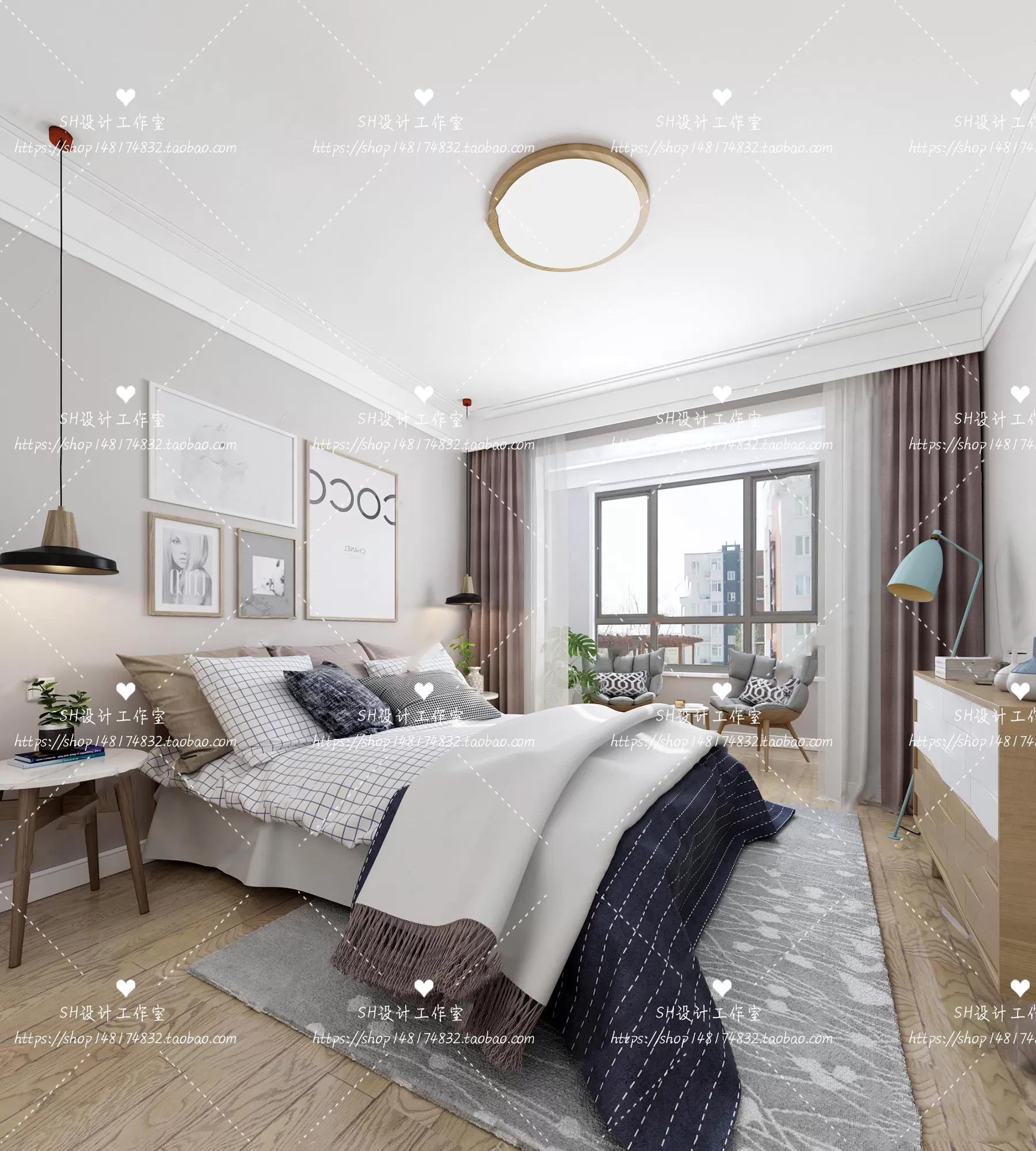 BEDROOM 3D SCENES – VRAY RENDER – 412 BEDROOM 3D SCENES – VRAY RENDER – 412