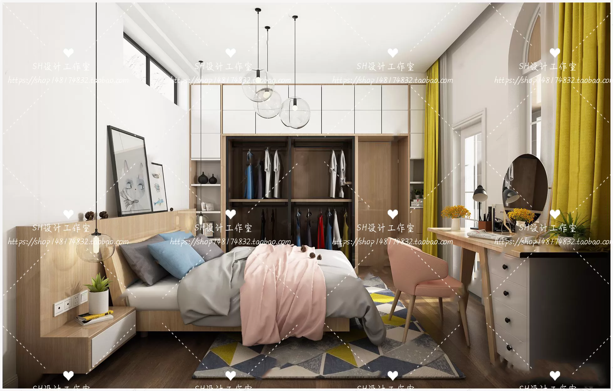 BEDROOM 3D SCENES – VRAY RENDER – 413 BEDROOM 3D SCENES – VRAY RENDER – 413