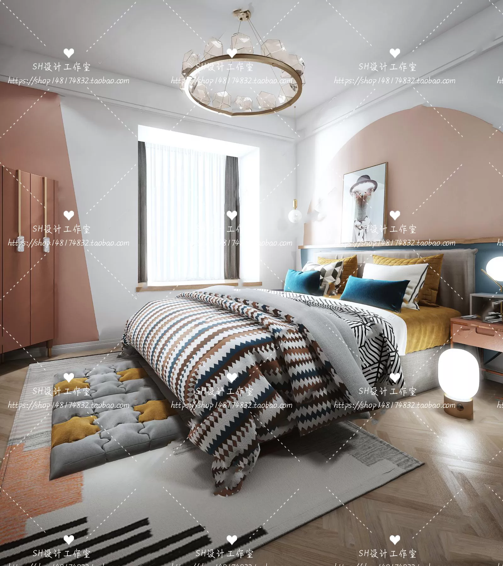 BEDROOM 3D SCENES – VRAY RENDER – 414 BEDROOM 3D SCENES – VRAY RENDER – 414