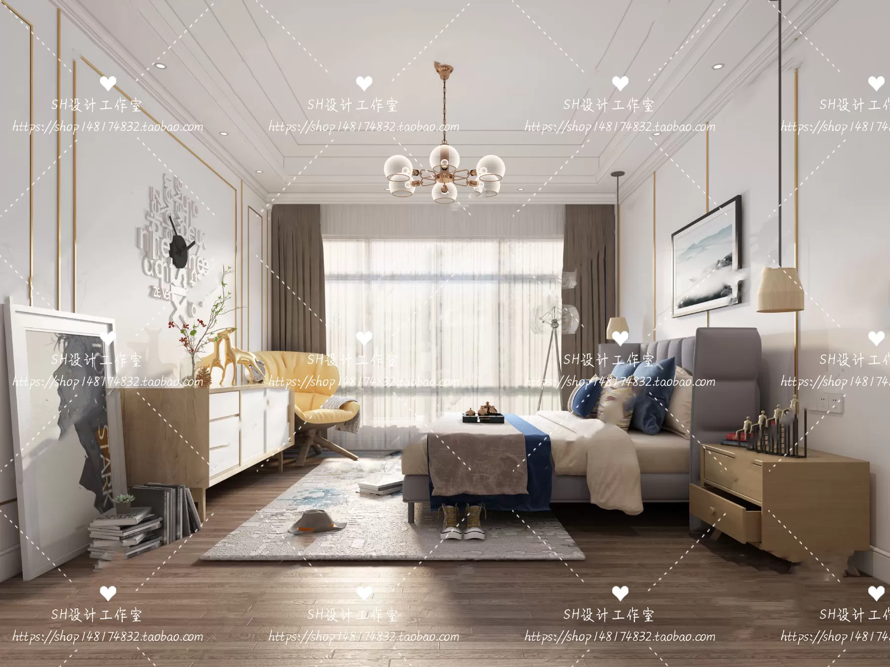 BEDROOM 3D SCENES – VRAY RENDER – 415 BEDROOM 3D SCENES – VRAY RENDER – 415