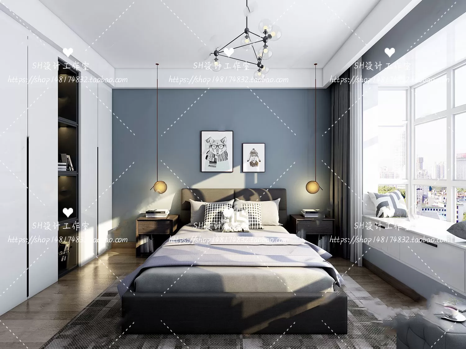 BEDROOM 3D SCENES – VRAY RENDER – 419 BEDROOM 3D SCENES – VRAY RENDER – 419
