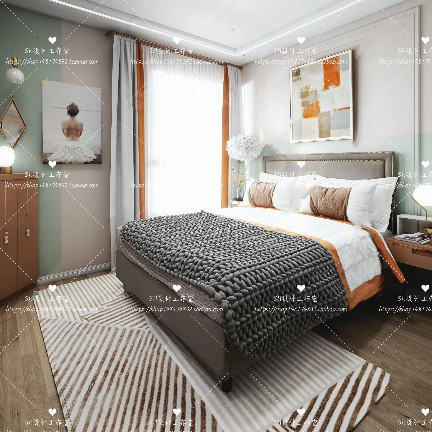 BEDROOM 3D SCENES – VRAY RENDER – 421 BEDROOM 3D SCENES – VRAY RENDER – 421