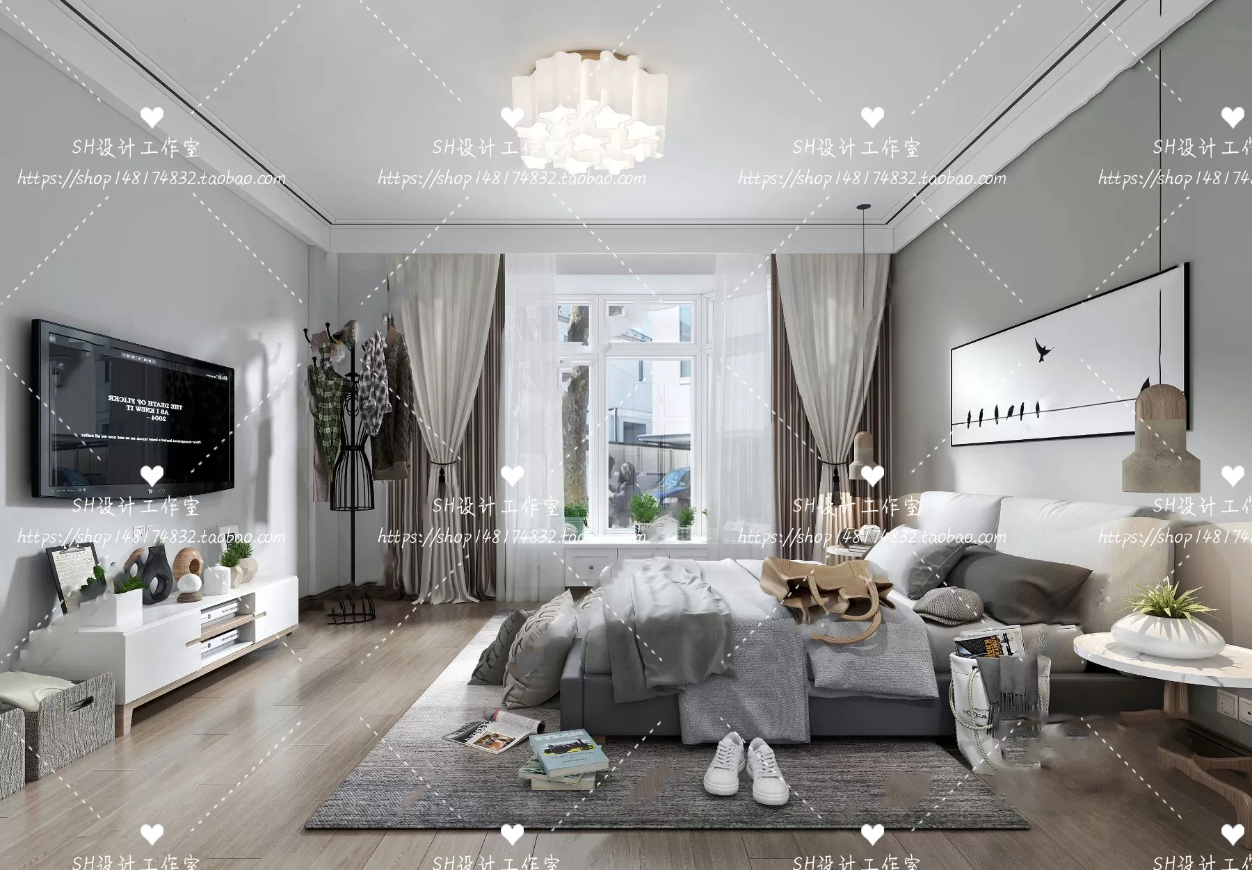 BEDROOM 3D SCENES – VRAY RENDER – 422 BEDROOM 3D SCENES – VRAY RENDER – 422