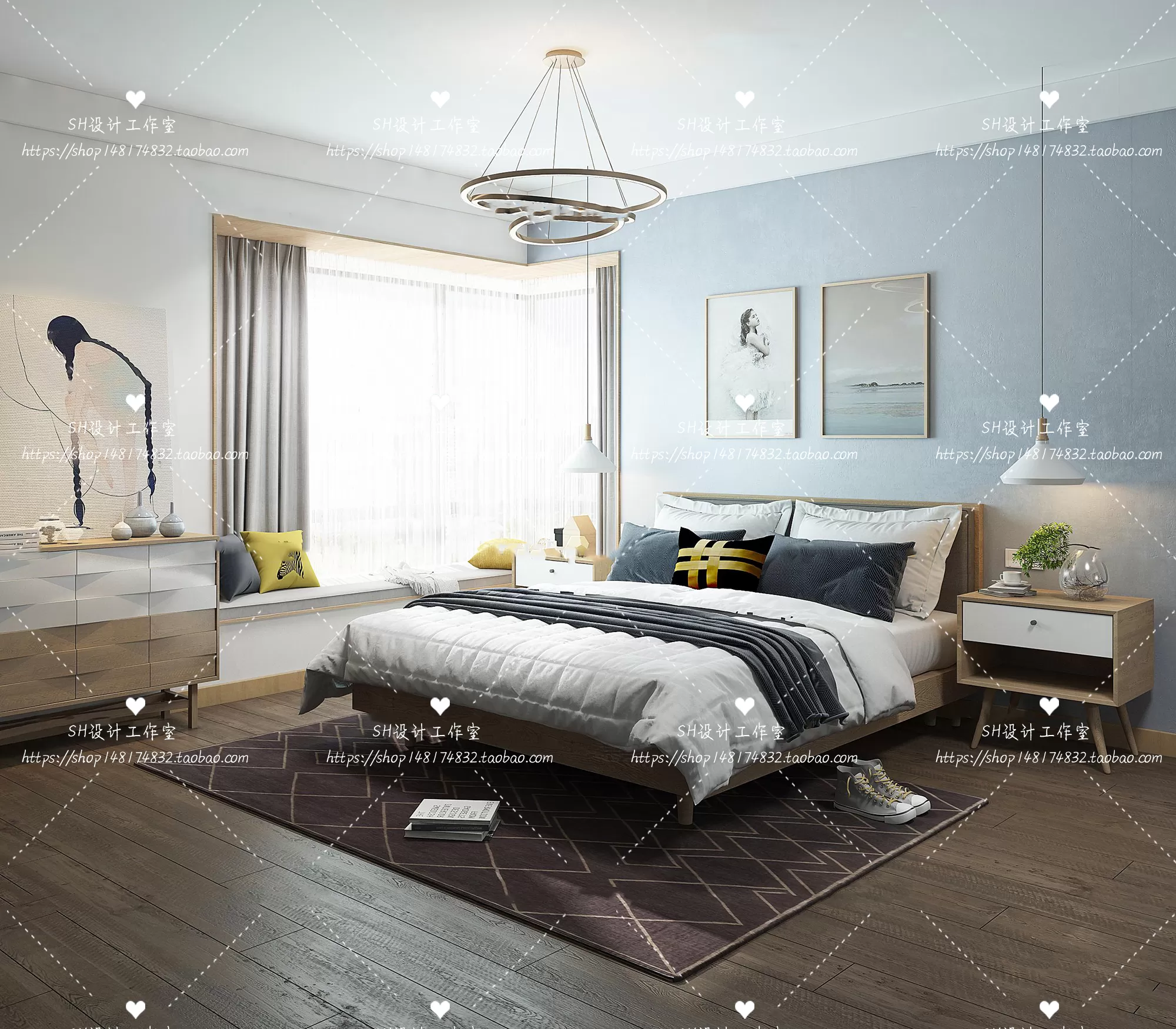 BEDROOM 3D SCENES – VRAY RENDER – 428 BEDROOM 3D SCENES – VRAY RENDER – 428