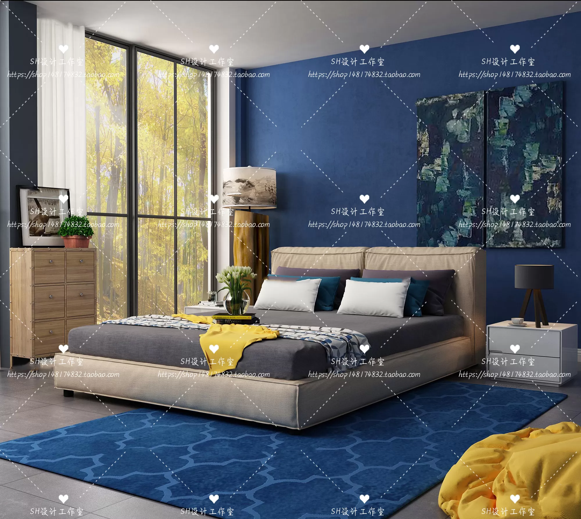 BEDROOM 3D SCENES – VRAY RENDER – 433 BEDROOM 3D SCENES – VRAY RENDER – 433