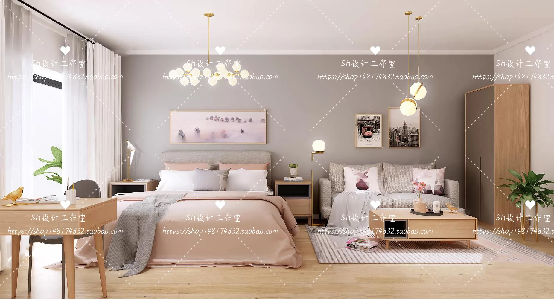 BEDROOM 3D SCENES – VRAY RENDER – 434 BEDROOM 3D SCENES – VRAY RENDER – 434
