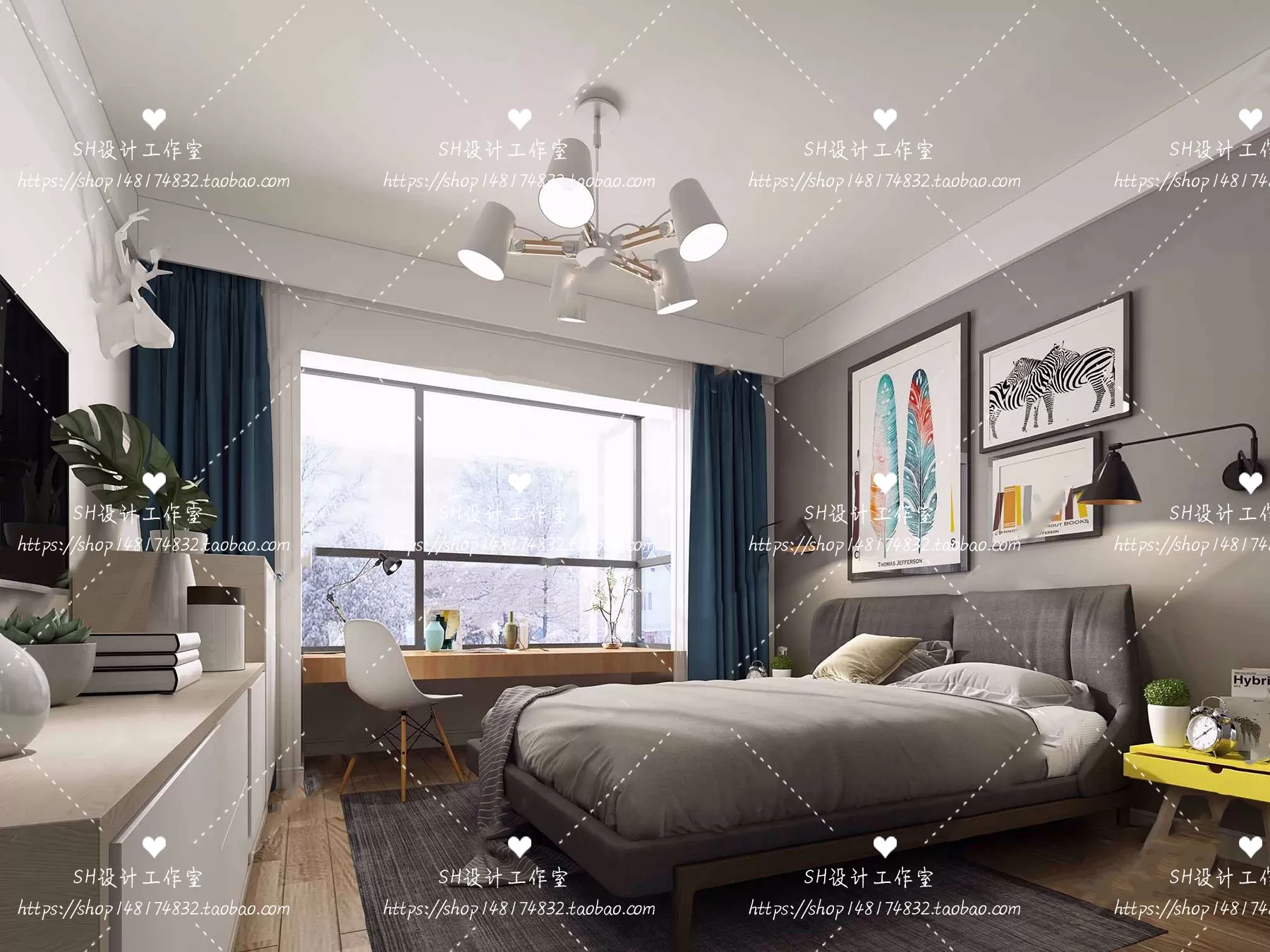 BEDROOM 3D SCENES – VRAY RENDER – 438 BEDROOM 3D SCENES – VRAY RENDER – 438